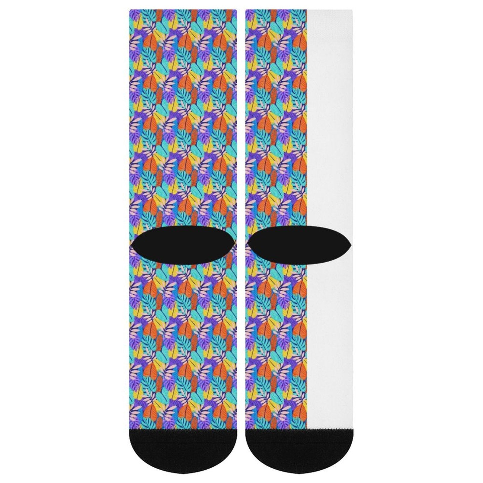Tropical palm leaves Prined socks Gifts for Men Women