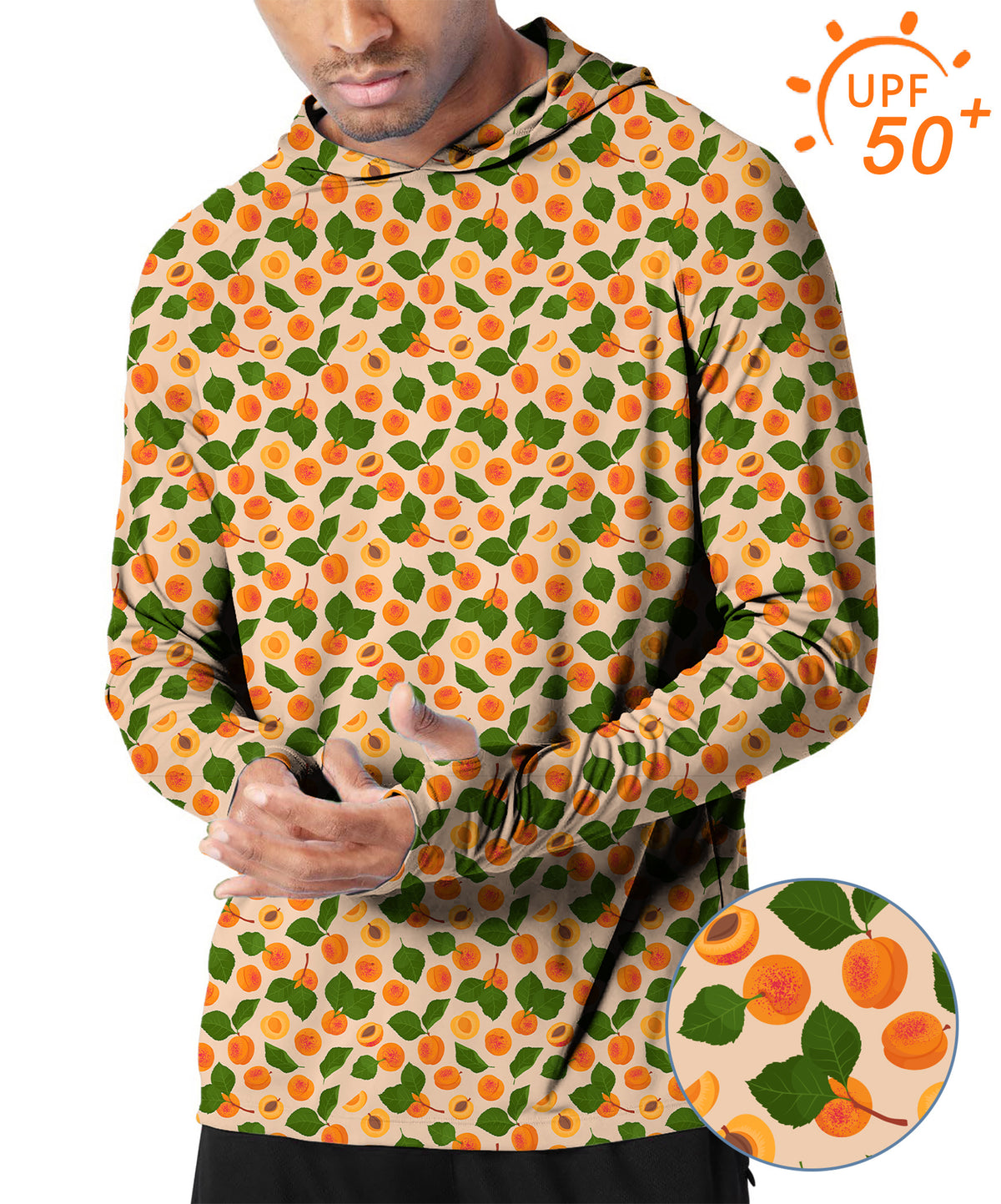 Men's Outdoor Peach leaves Golf Sun Protection Loose Fit hoodies