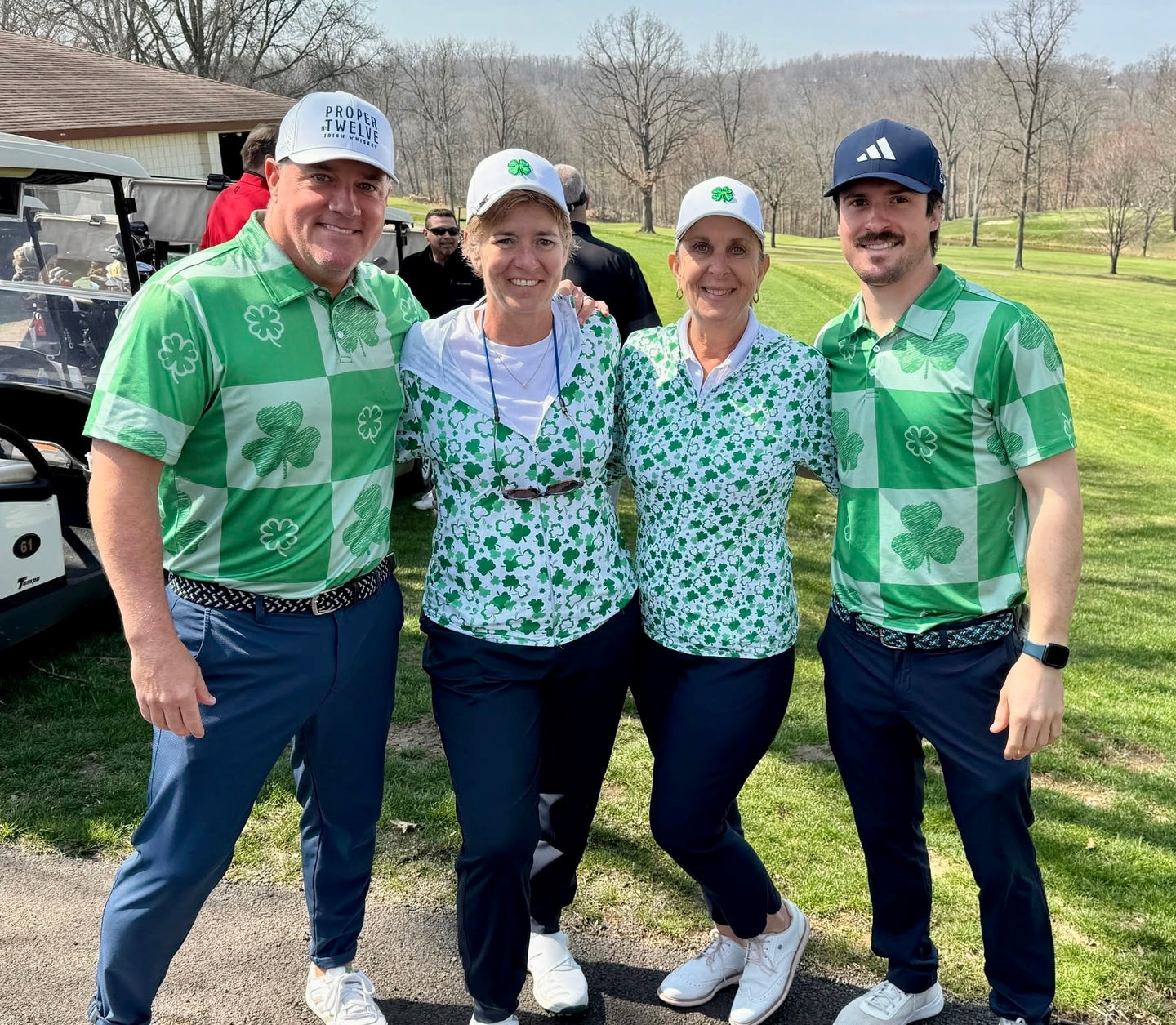 Women's Outdoor Leaf clover St. Patrick's Day Golf Sun Protection Slim Fit zip hoodies