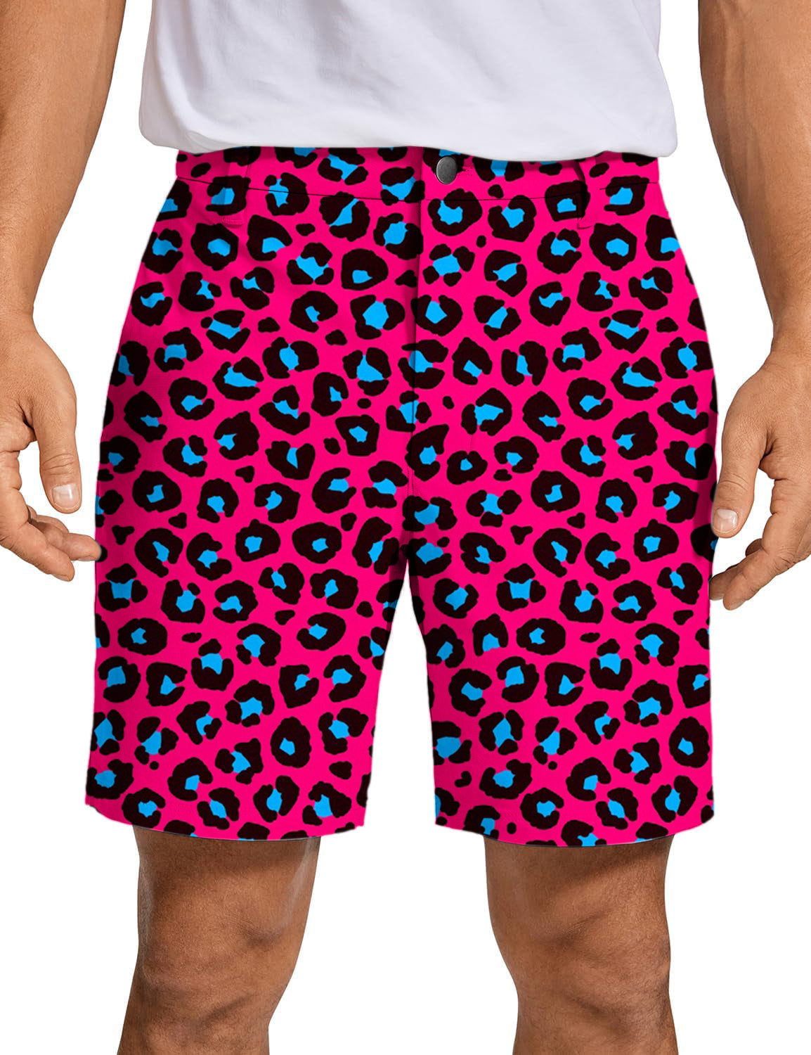 Men Red Jaguar Golf Shorts