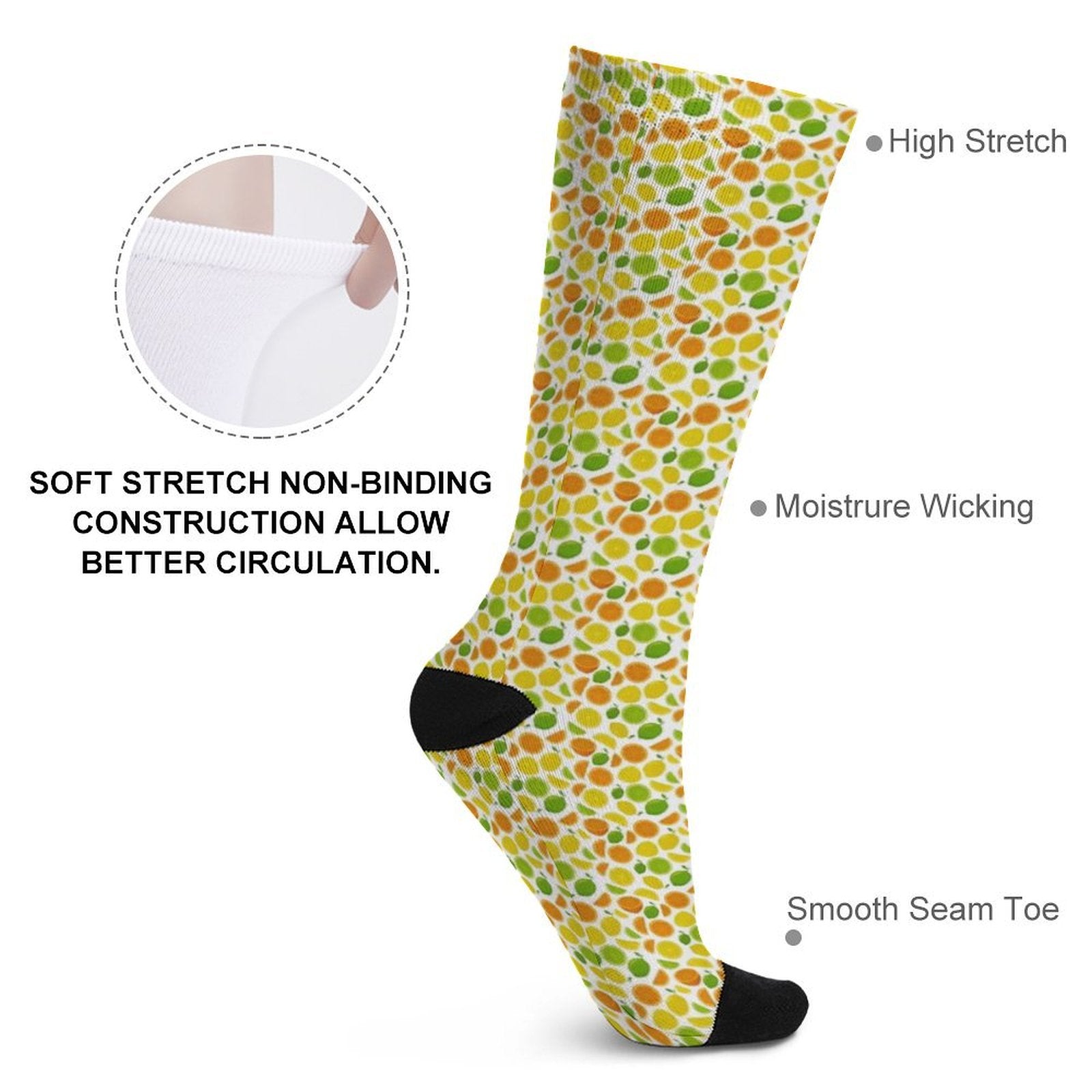 Summer Lemon Prined socks Gifts for Men Women