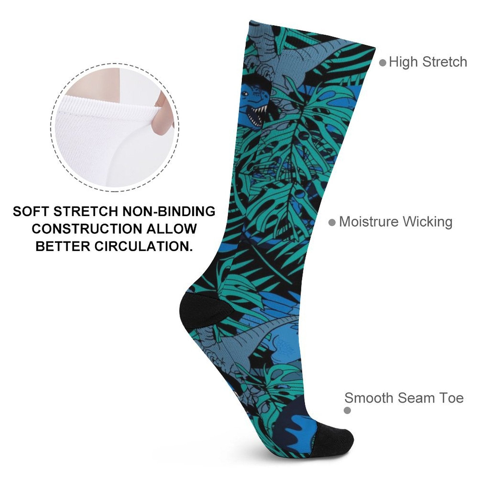Rex Jungle Prined socks Gifts for Men Women