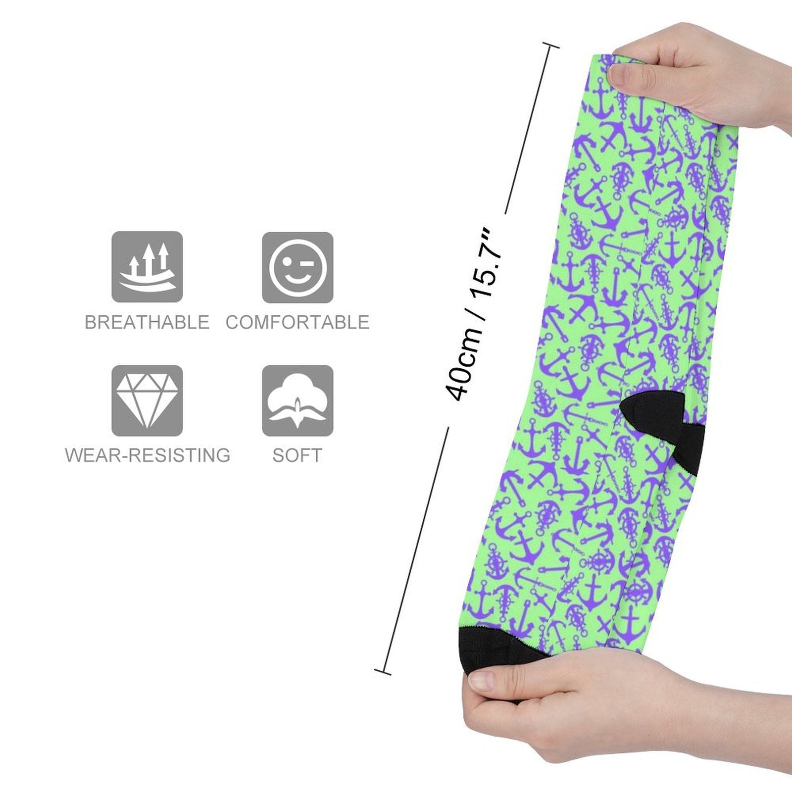 Anchor Prined socks Gifts for Men Women