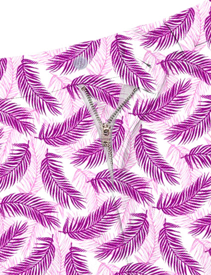 Men Purple Palms Golf Shorts