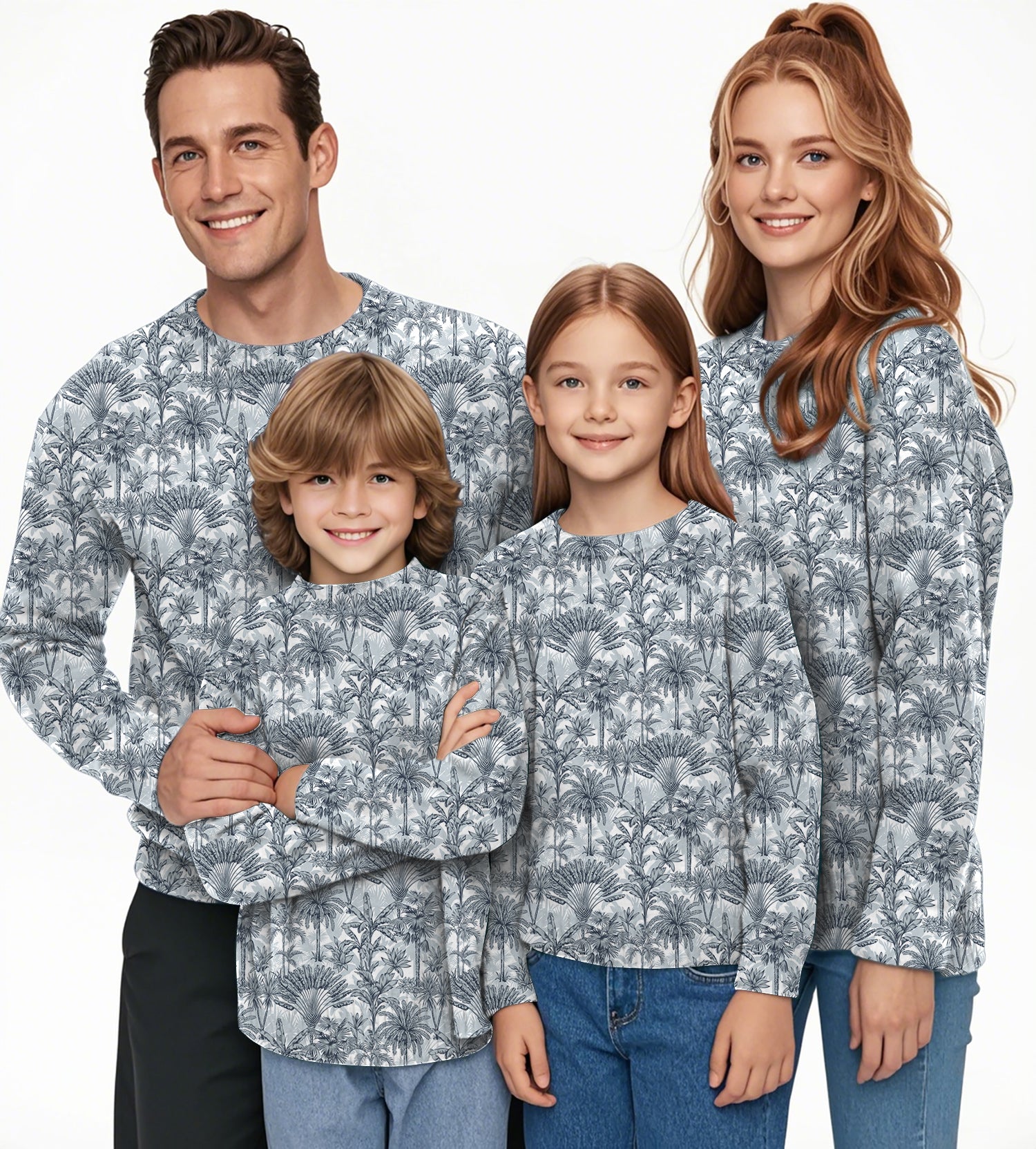 Twilight Palms Crewneck Pullover Ugly Sweater Men Women boy girl family