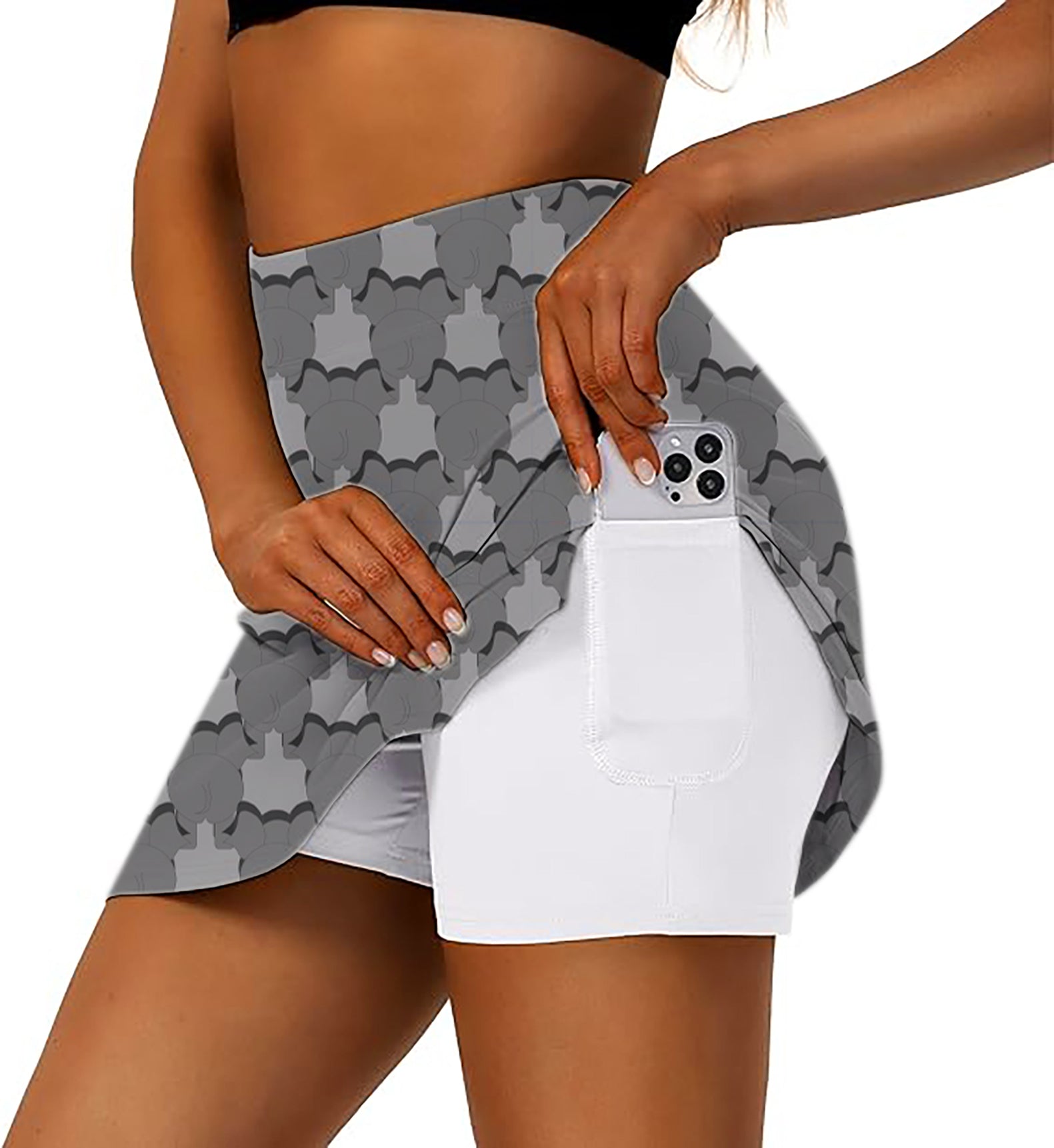 The back of an elephant Women's Athletic Golf Skorts Flared Skirts