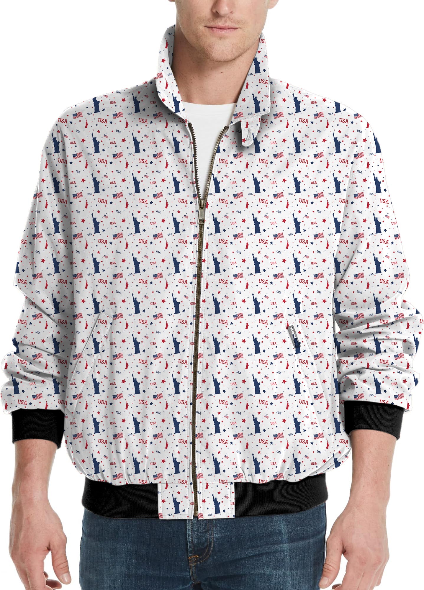 Statue of Liberty-Men's Golf Windbreaker Light Jacket