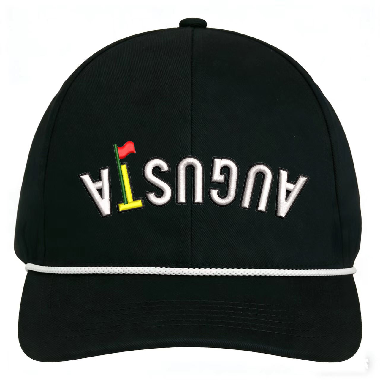 Custom embroidered vintage flag black snapback hat with adjustable fit and Australia design
