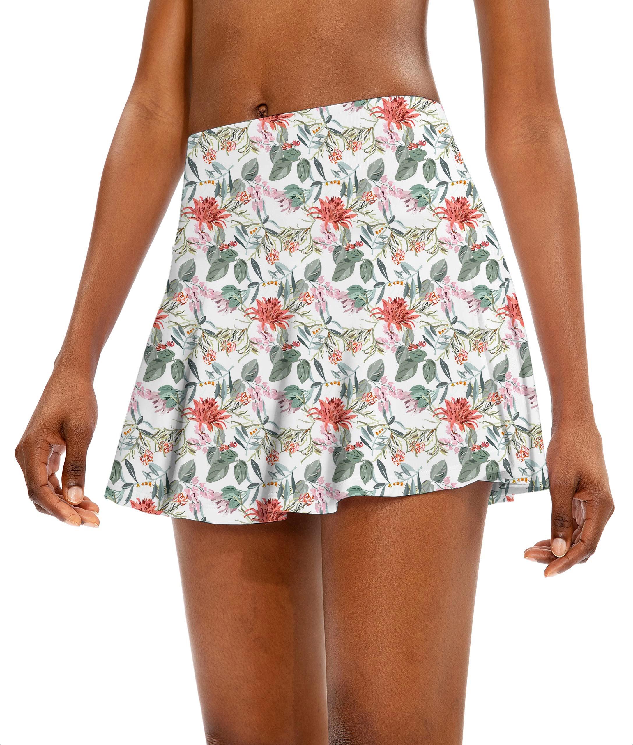 DAISY FLOWER Women's Athletic Golf Skorts Flared Skirts