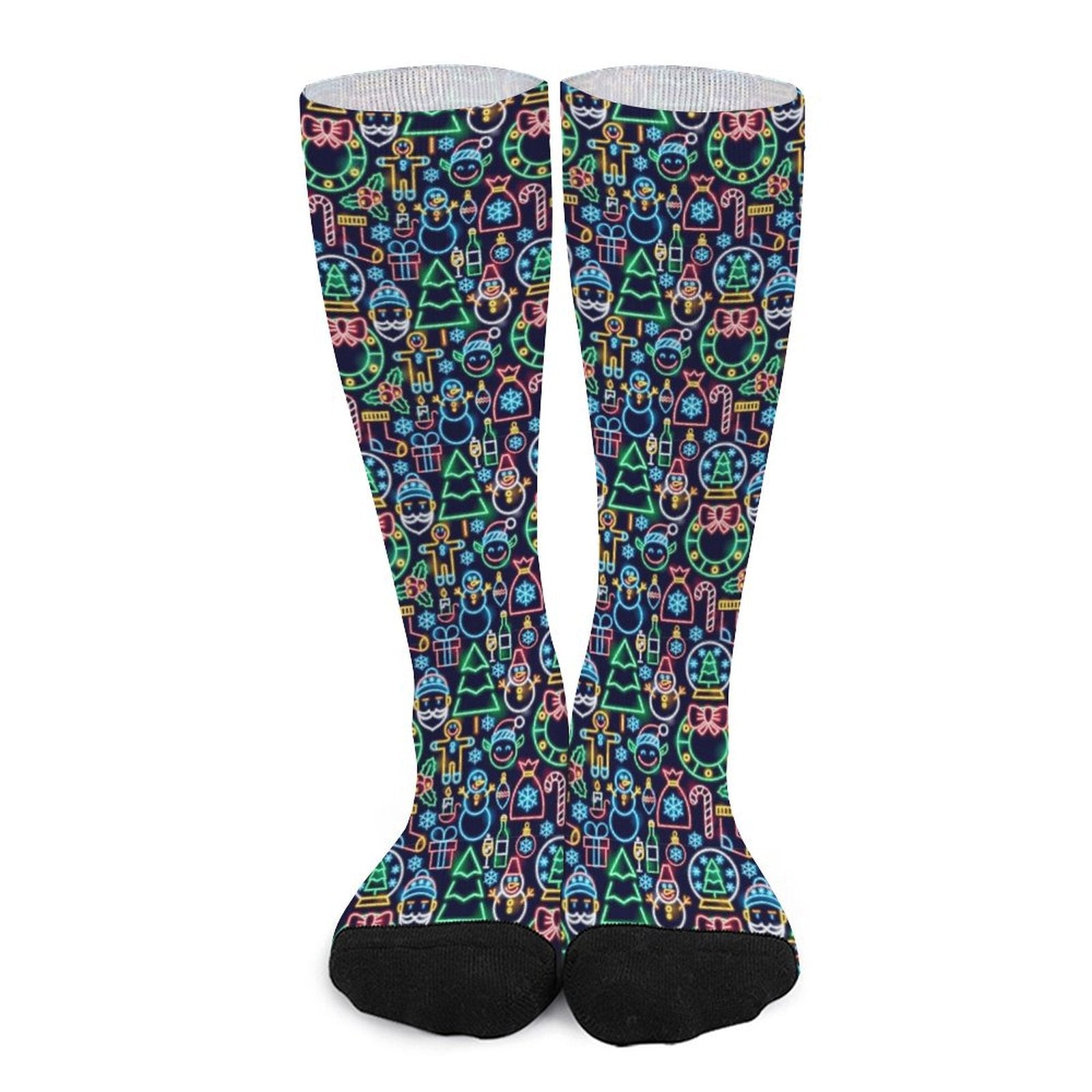 Neon Christmas Prined socks Gifts for Men Women