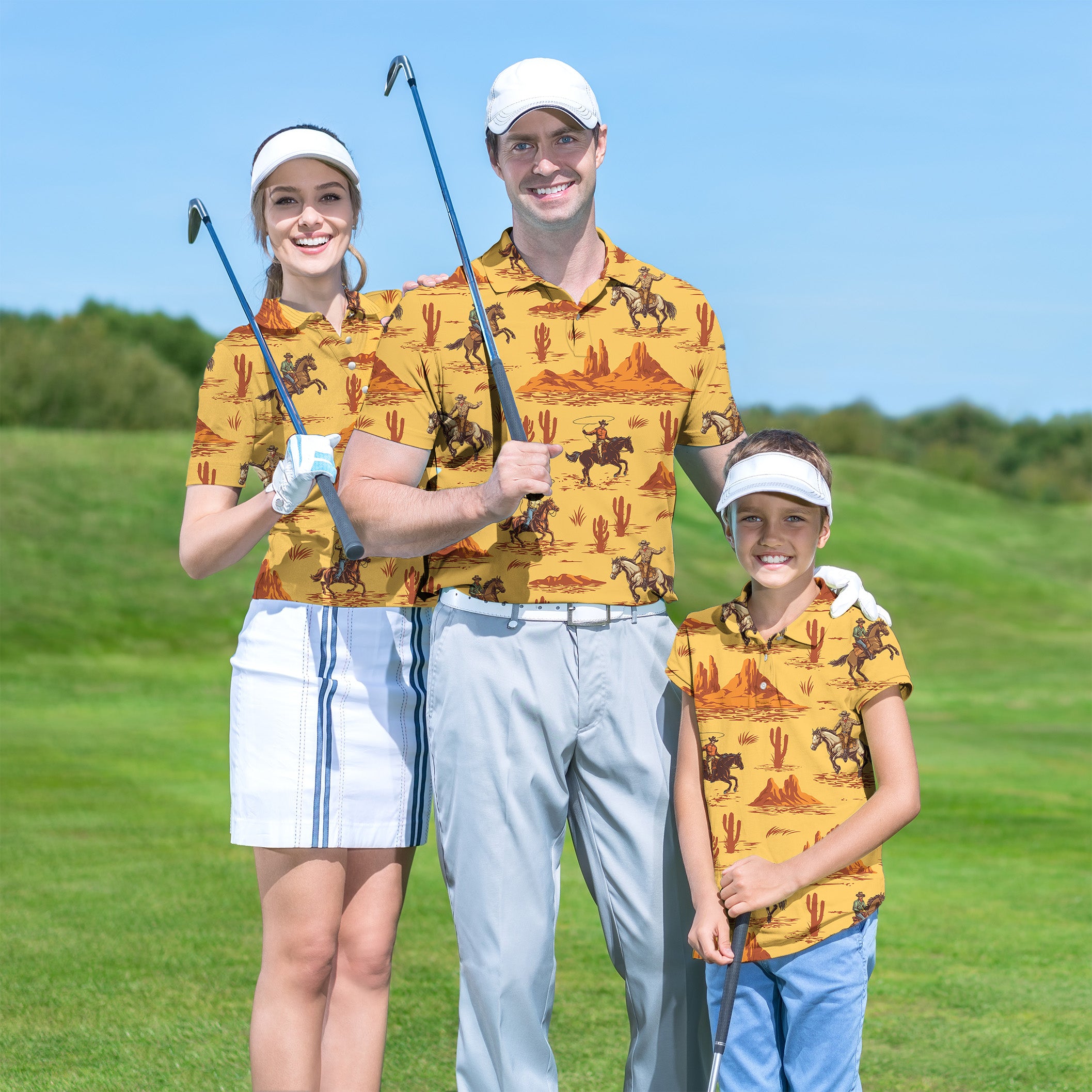 Golf Polo Family set west cowboy