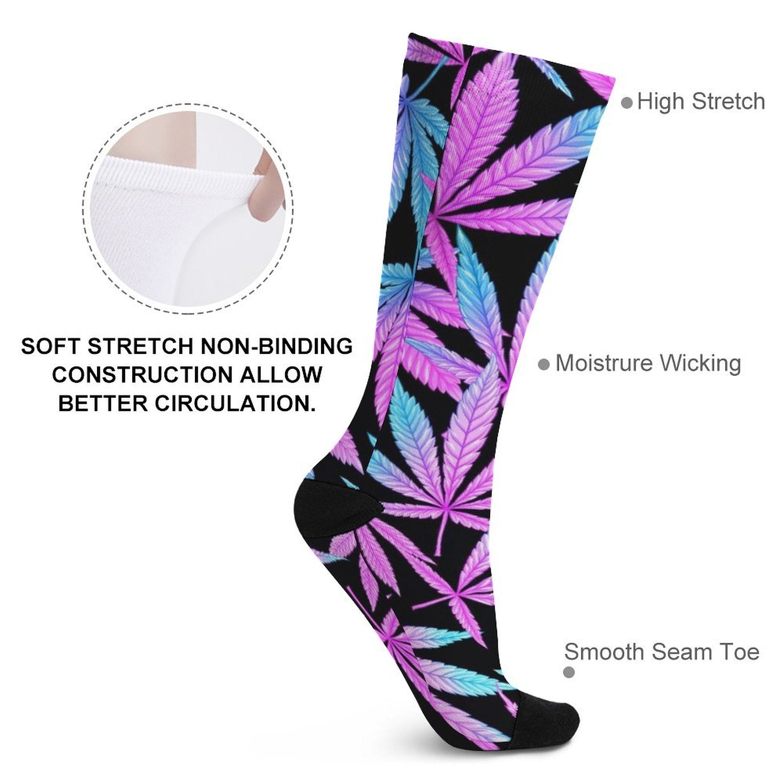 Purple Dreams Prined socks Gifts for Men Women