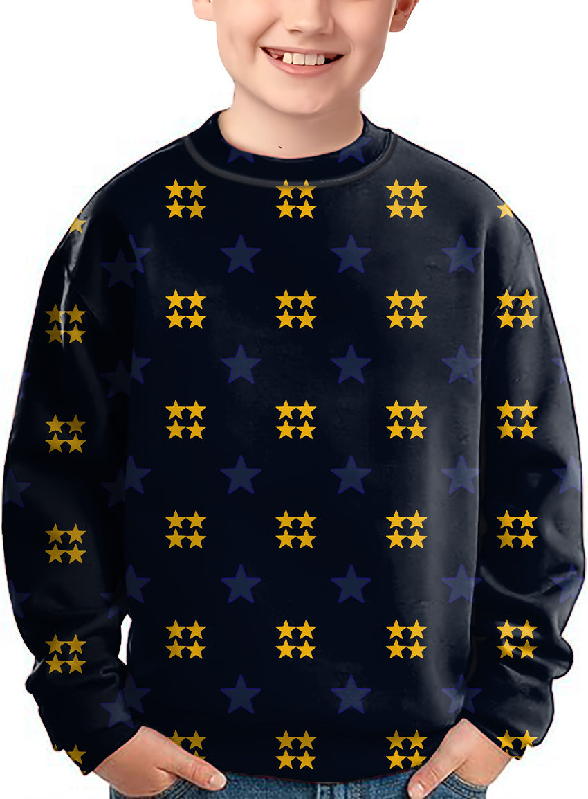 limited edition American Star Crewneck Pullover kids ugly sweater with star pattern