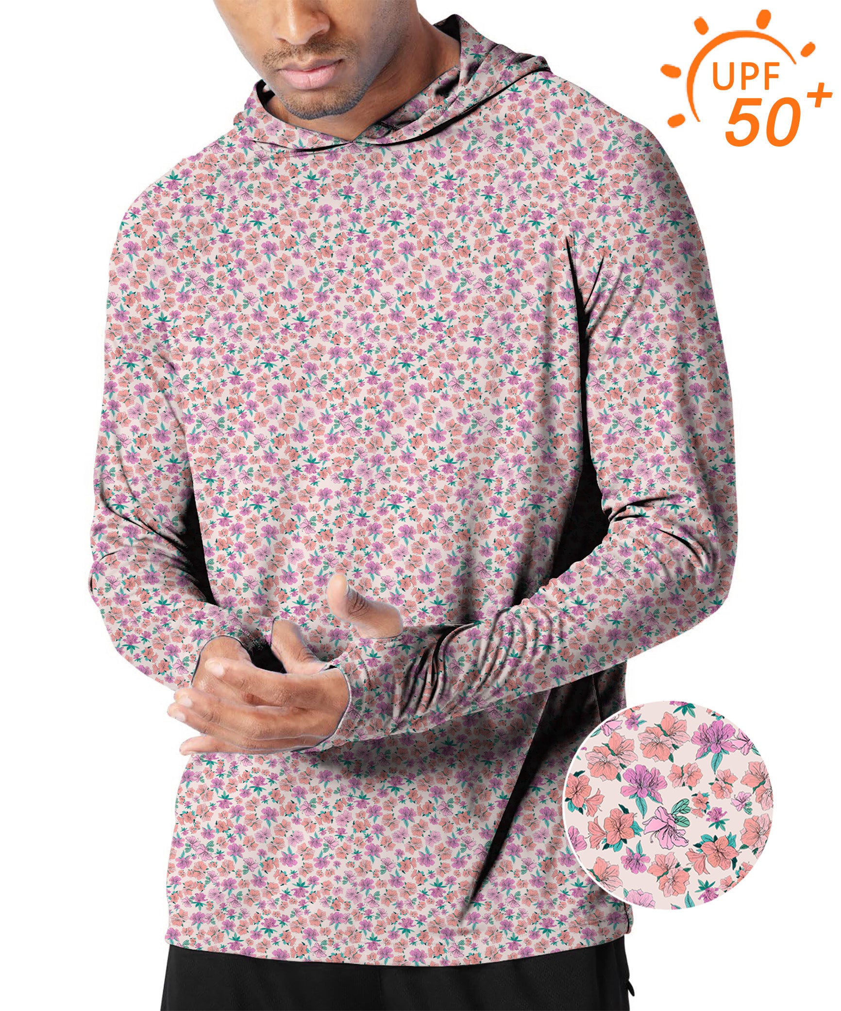 Men's Outdoor Flower World Golf Sun Protection Loose Fit hoodies