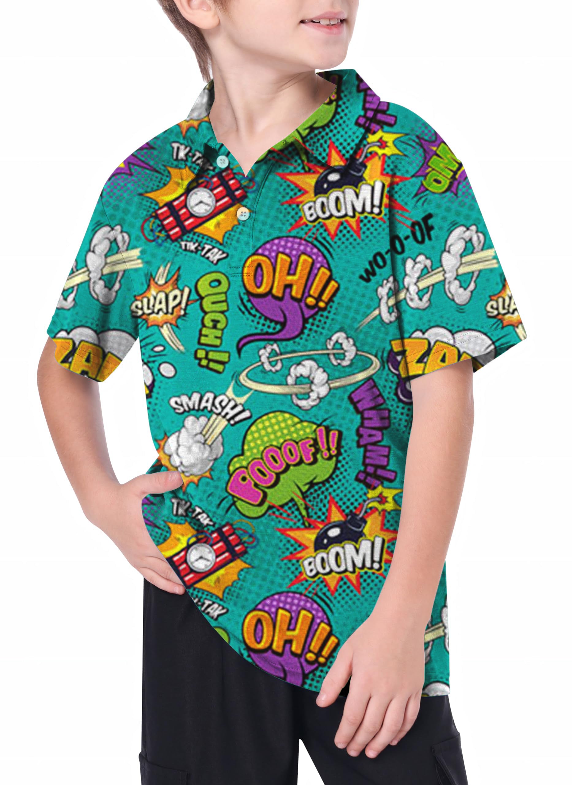 Youth Green boom Golf Polo