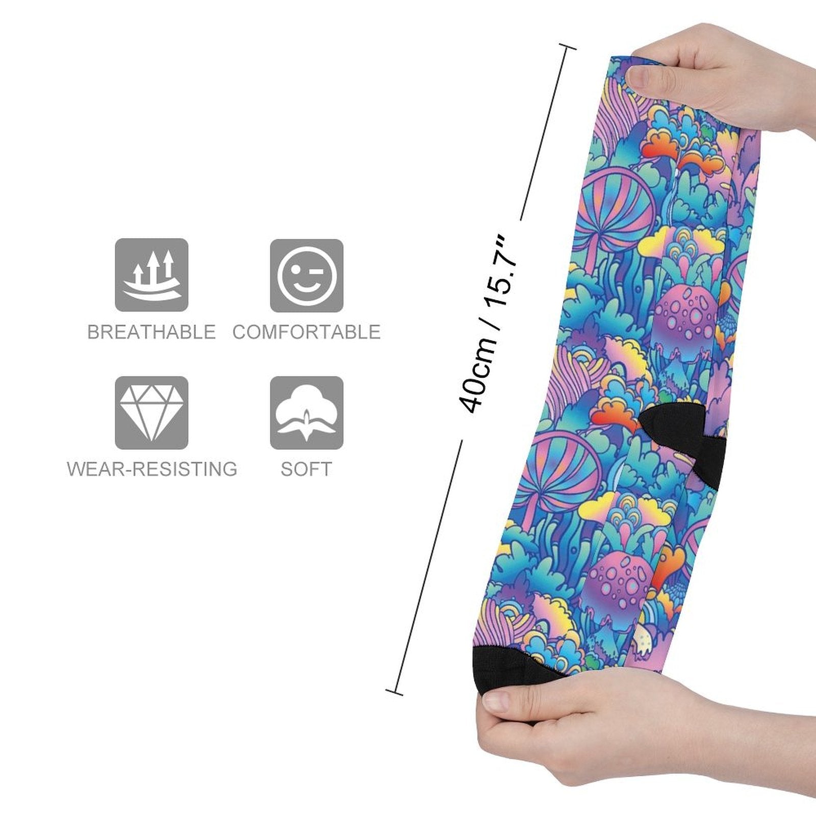 magic mushroom Prined socks Gifts for Men Women
