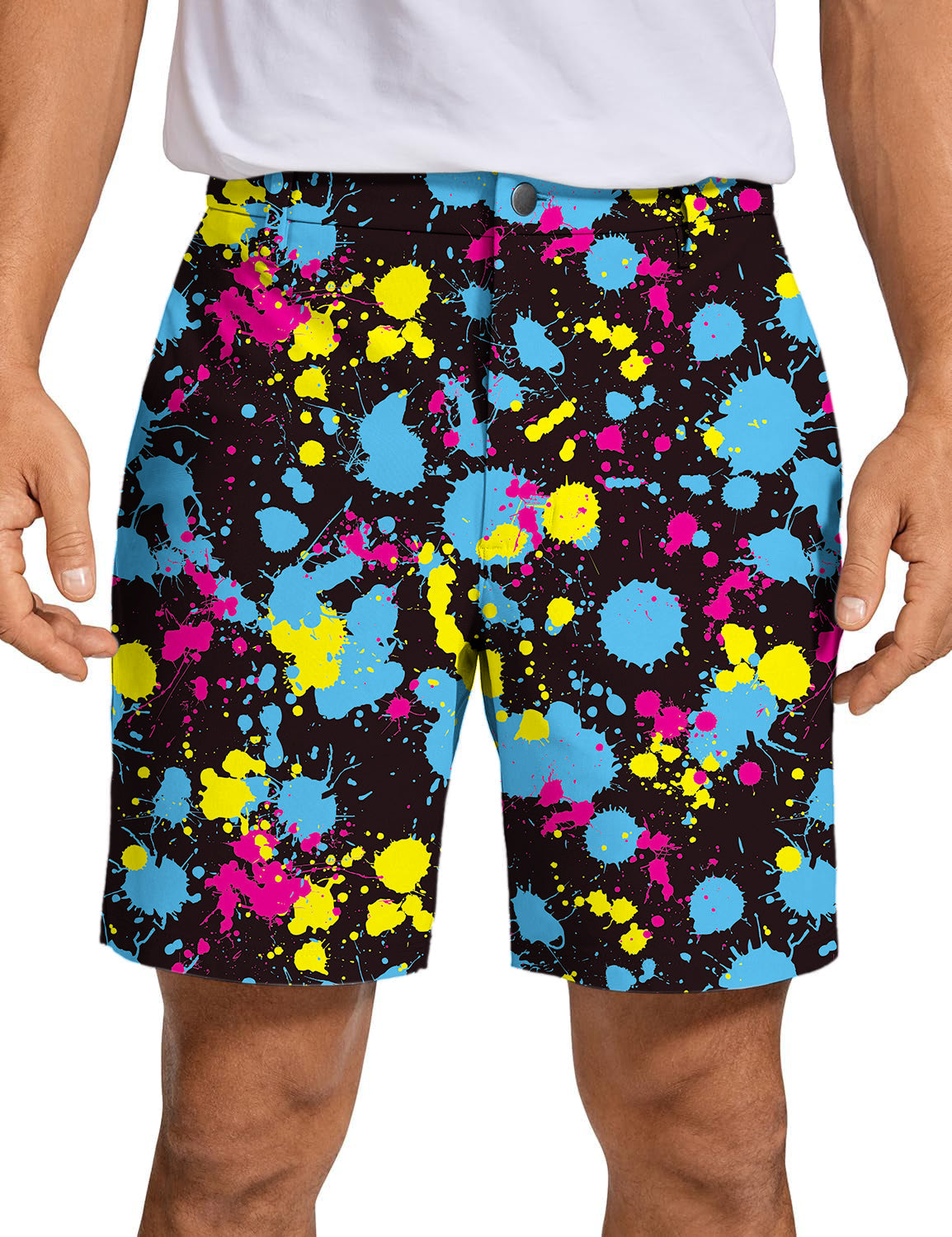 Men's Paint Splatter Golf Shorts