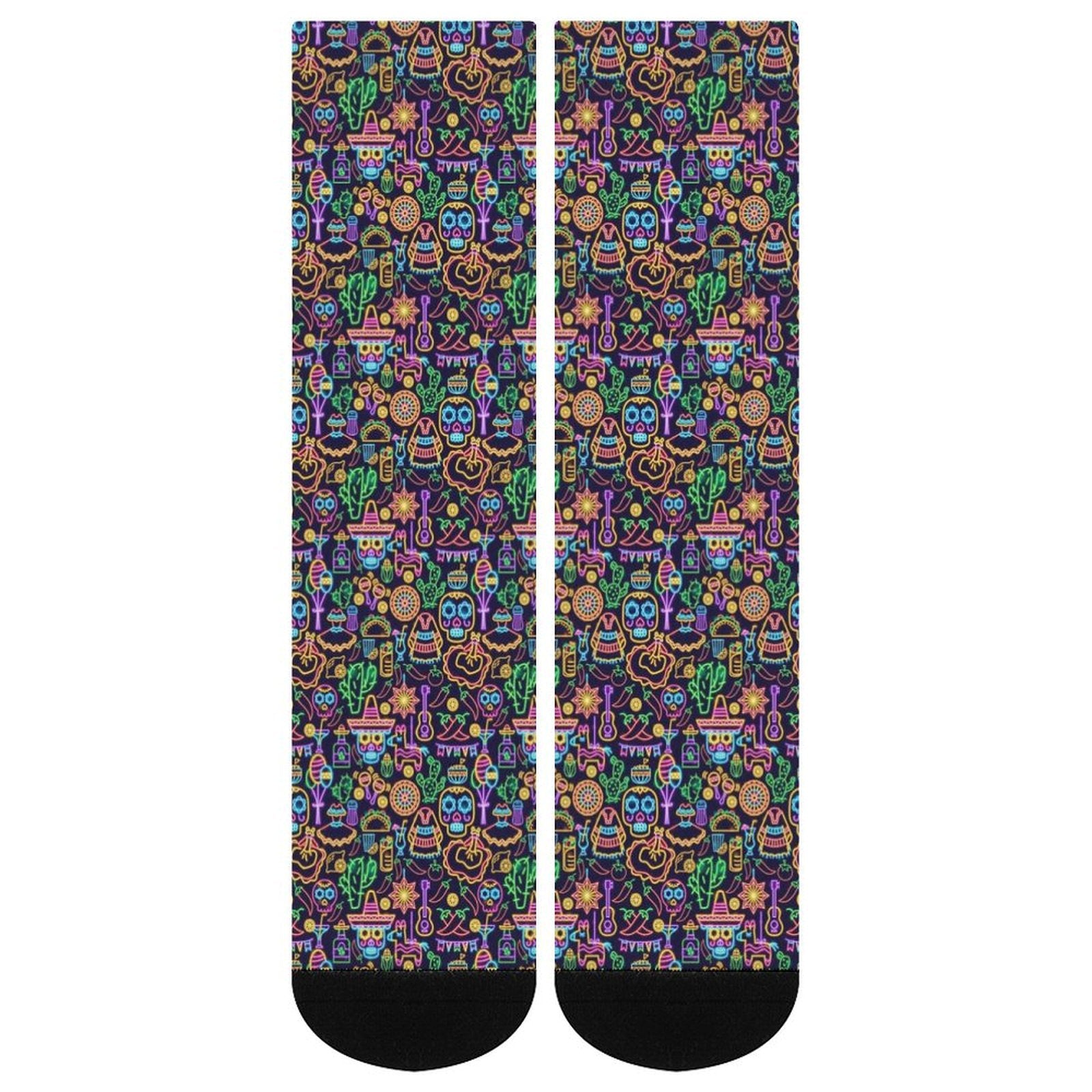 Neon Fiesta Prined socks Gifts for Men Women