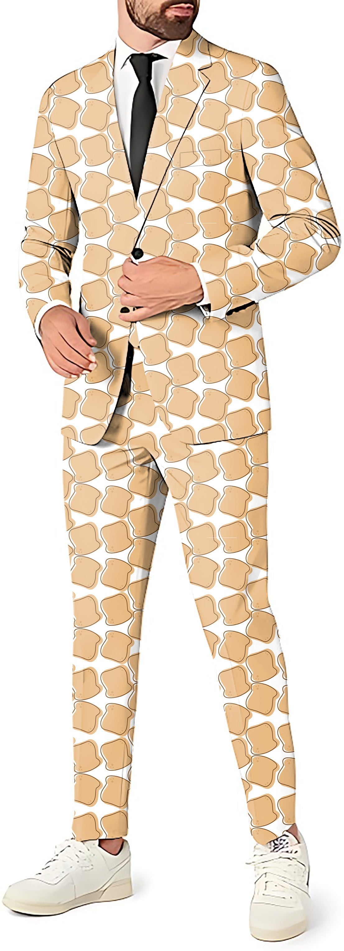 Bread Life Men's party suit set with blazer and pants featuring unique patterned design