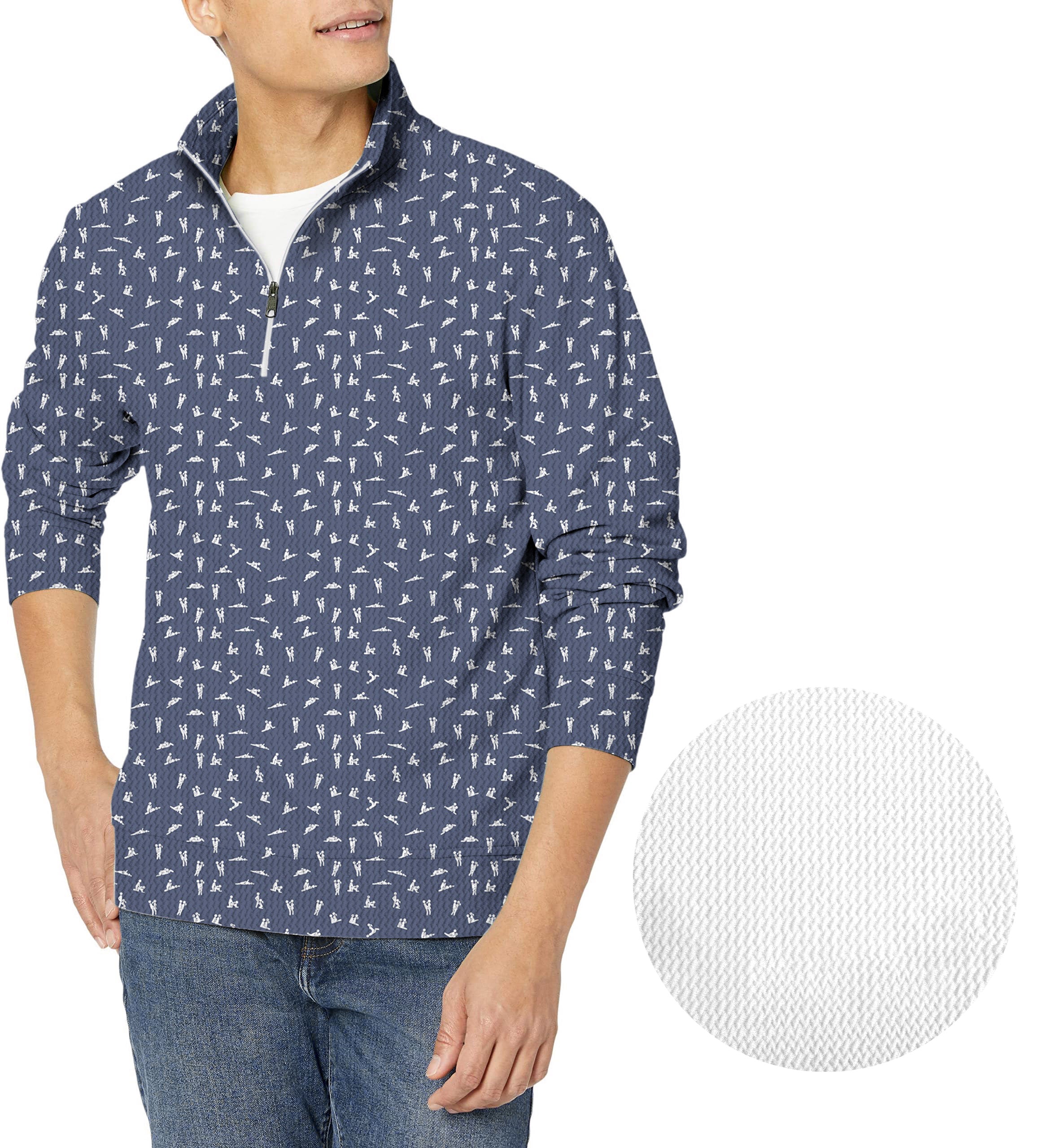 Sex Ed-Men's Golf Waffle Zipper Pullover
