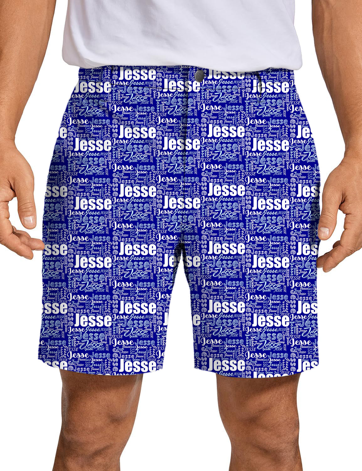Men Custom name royal Golf Shorts