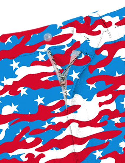 Men Patriotic Camo Golf Shorts
