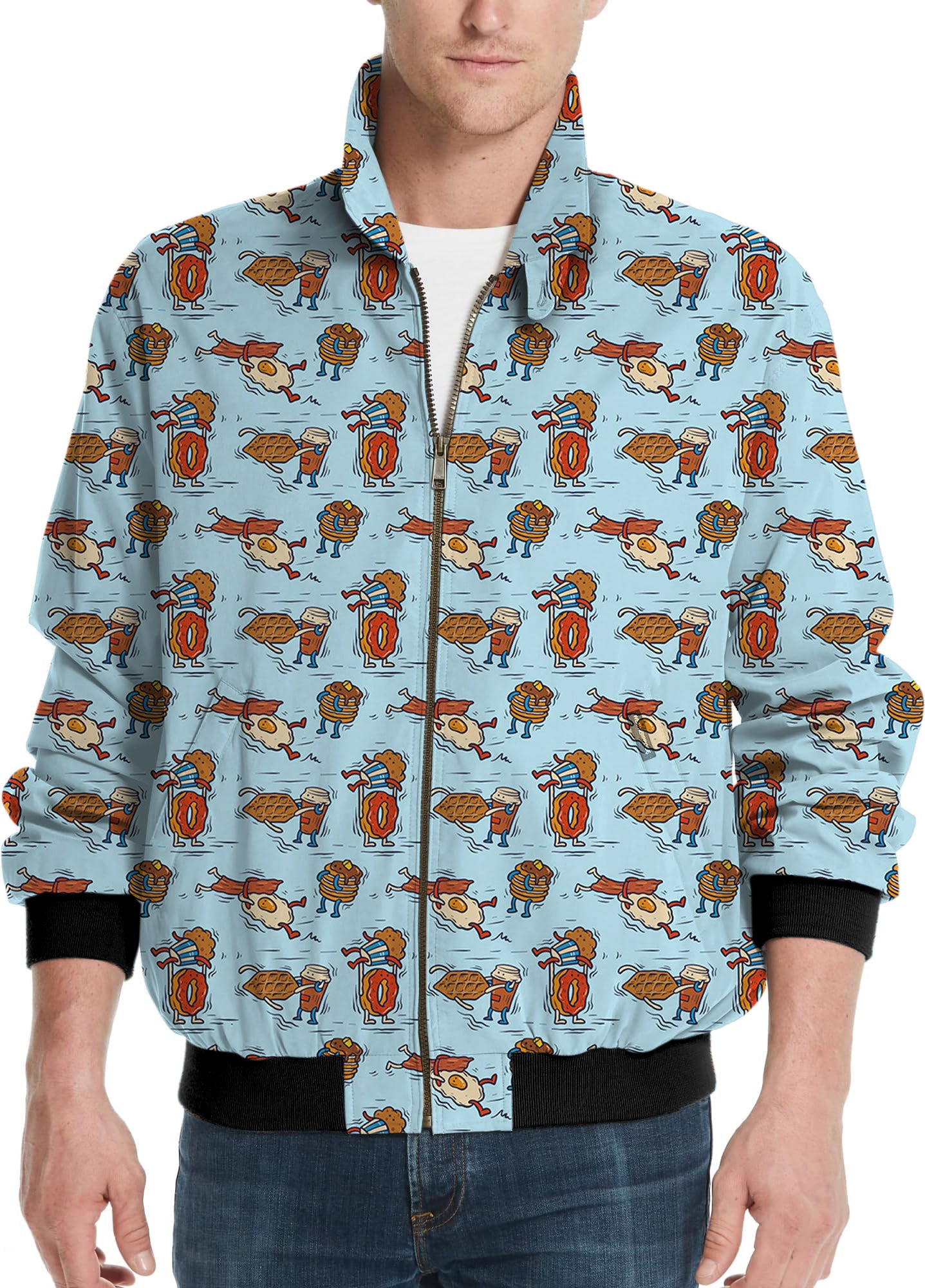 Breakfast Brawl-Men's Golf Windbreaker Light Jacket