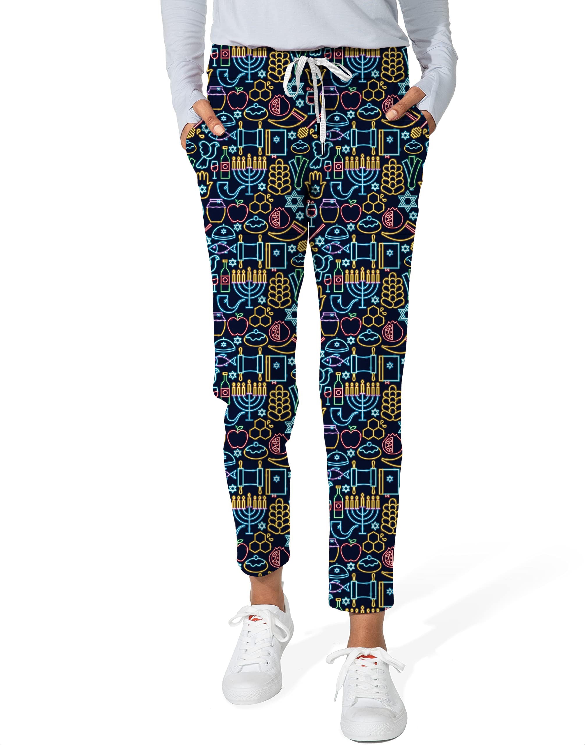 Neon Rosh Hasanah-Women's 7/8 Stretch Ankle Golf Pants