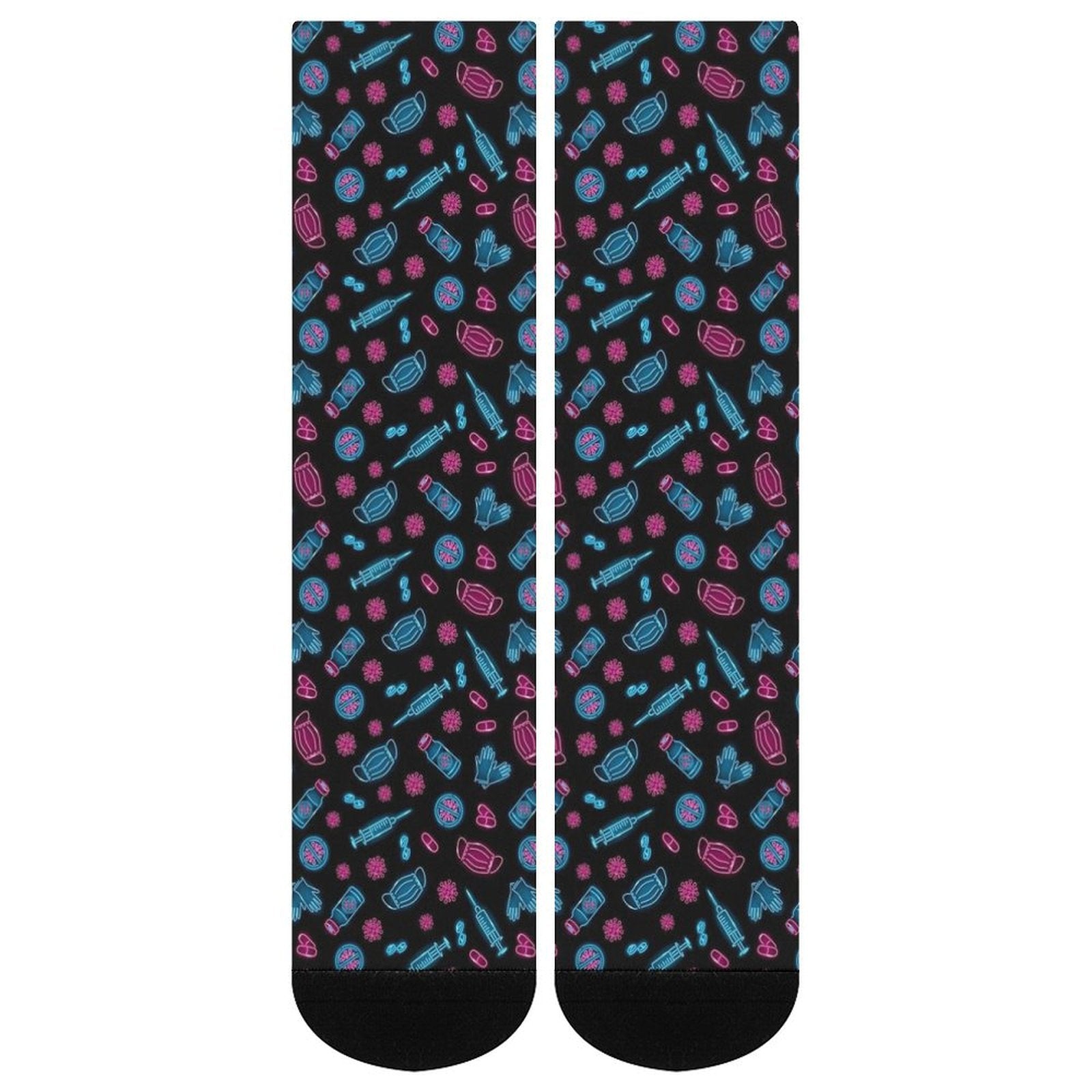 Neon Nurse Prined socks Gifts for Men Women