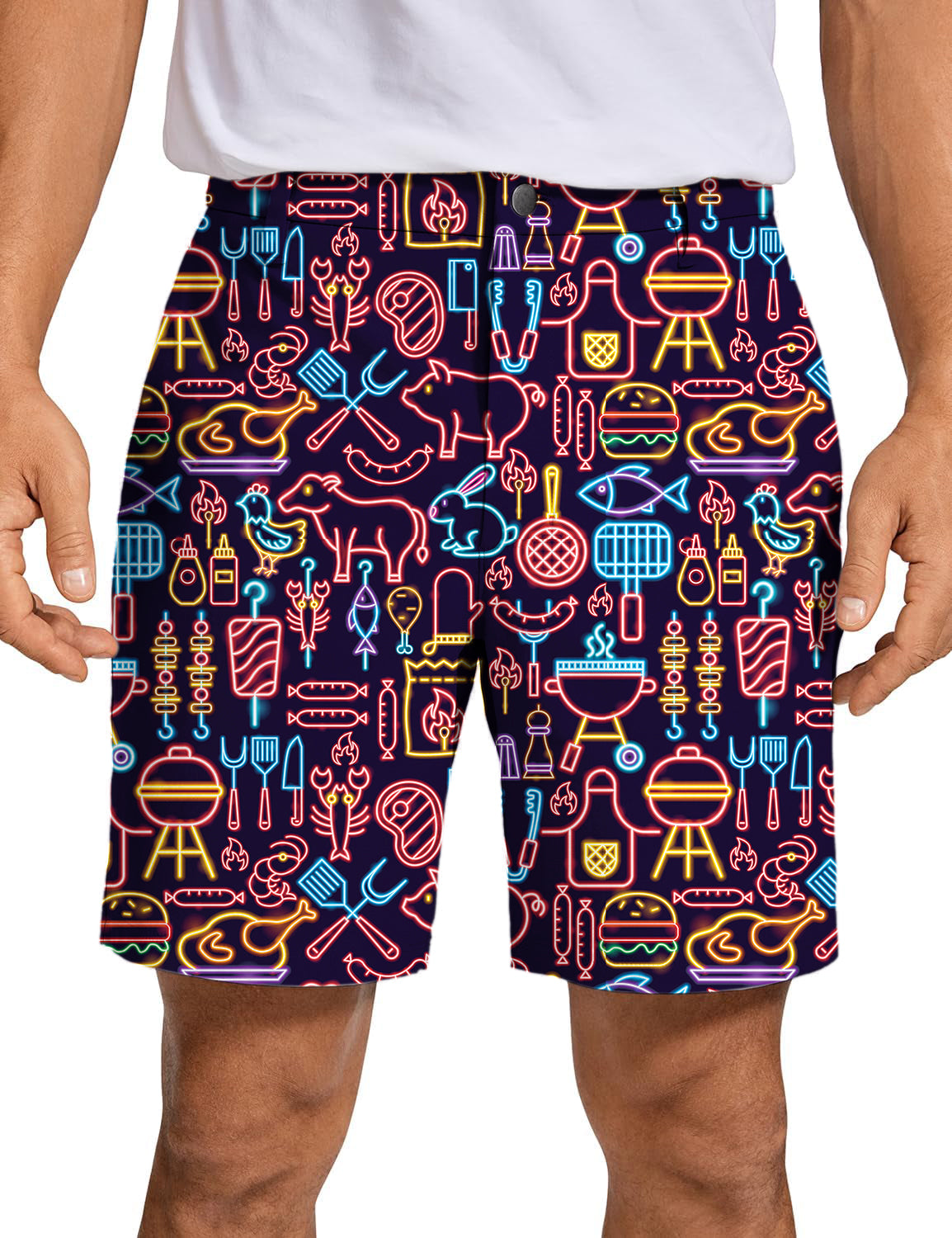 Men's Neon BBQ Golf Shorts