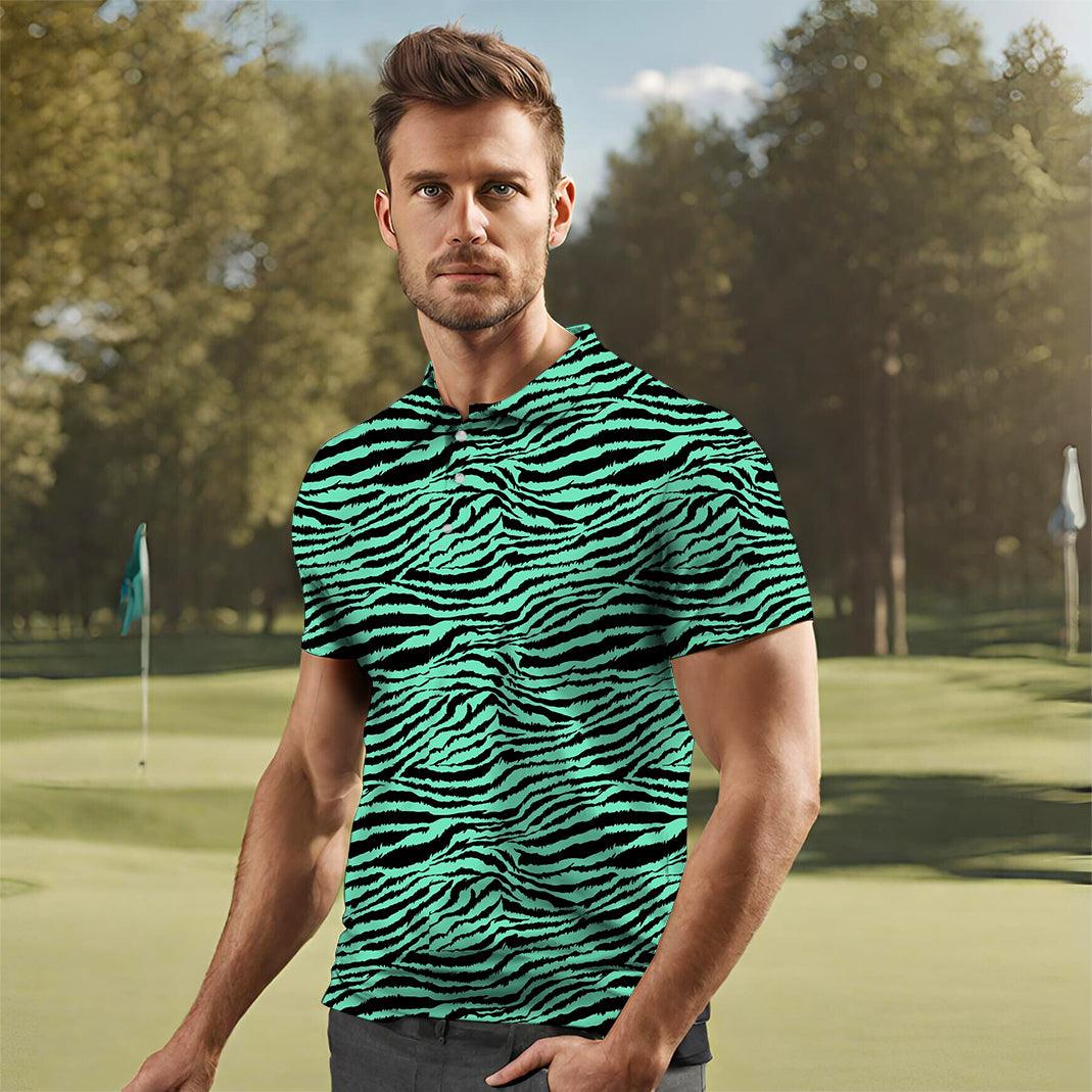 Men's Teal Tiger golf polo