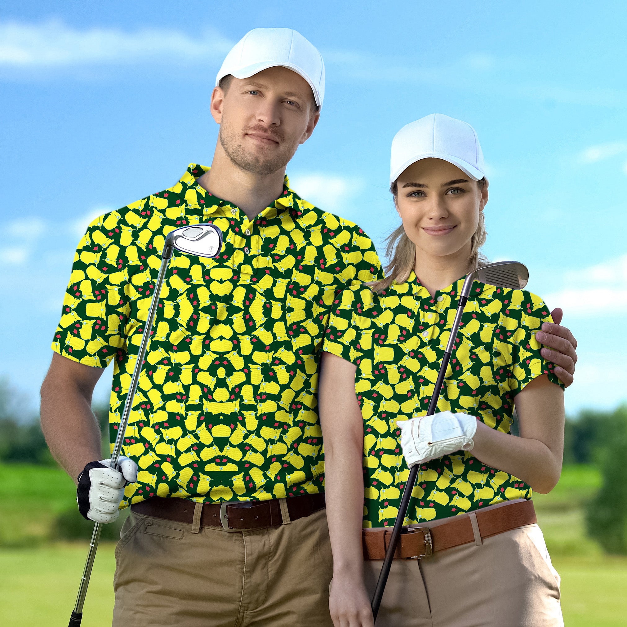 Golf Polo Couple Family set Augusta tournament