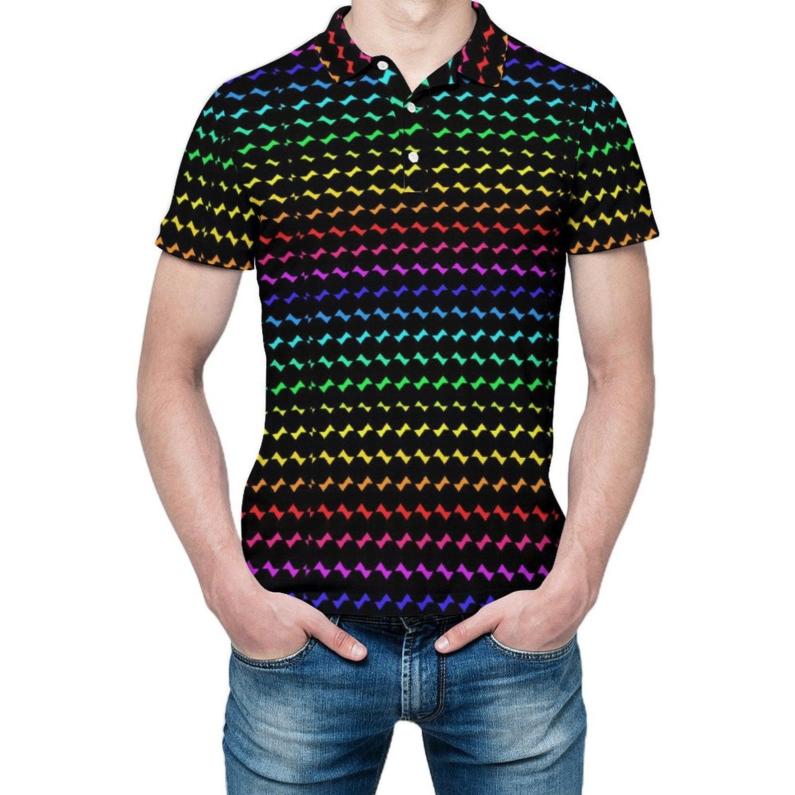 Gradient color Men's golf polo