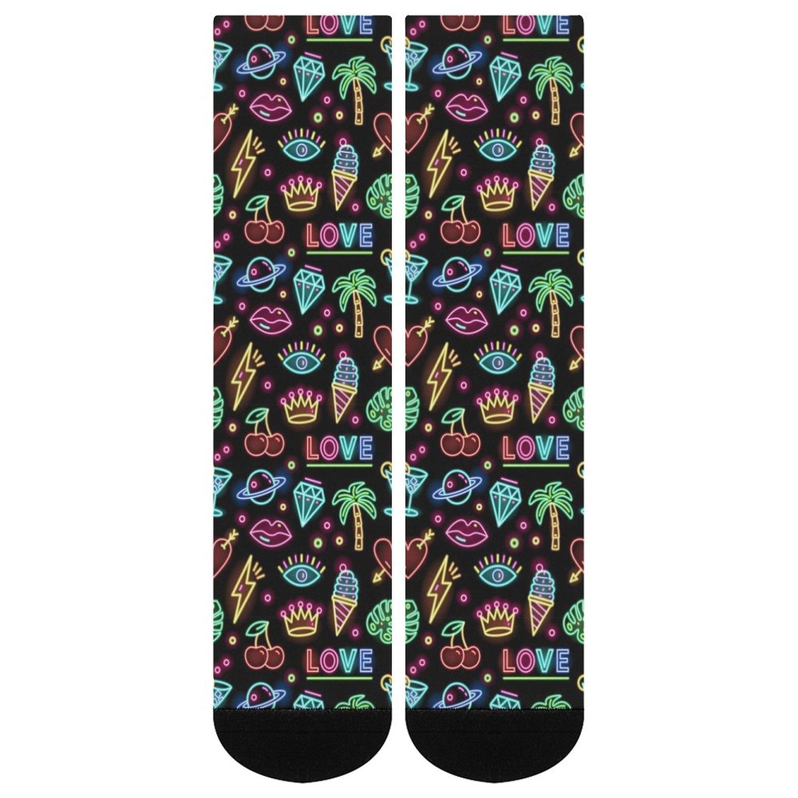 neon summer Prined socks Gifts for Men Women