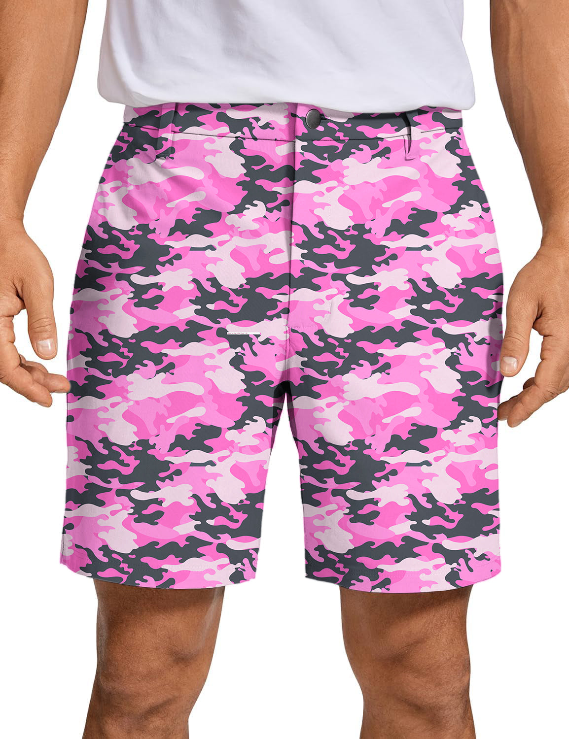 Men's Pink Camo Golf Shorts