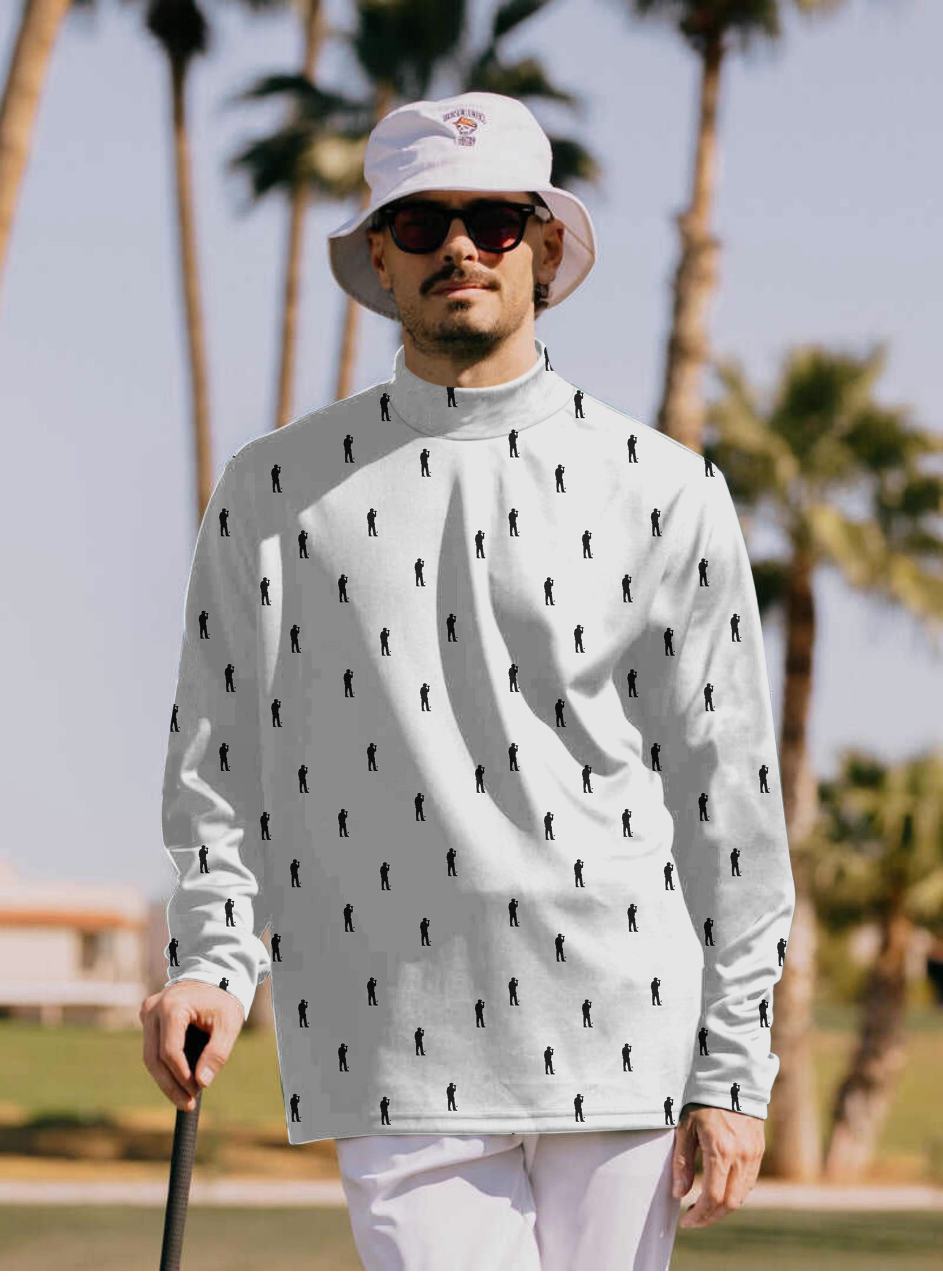 Men's Beers on the course Pullover High neck Long/Short sleeve T-Shirt