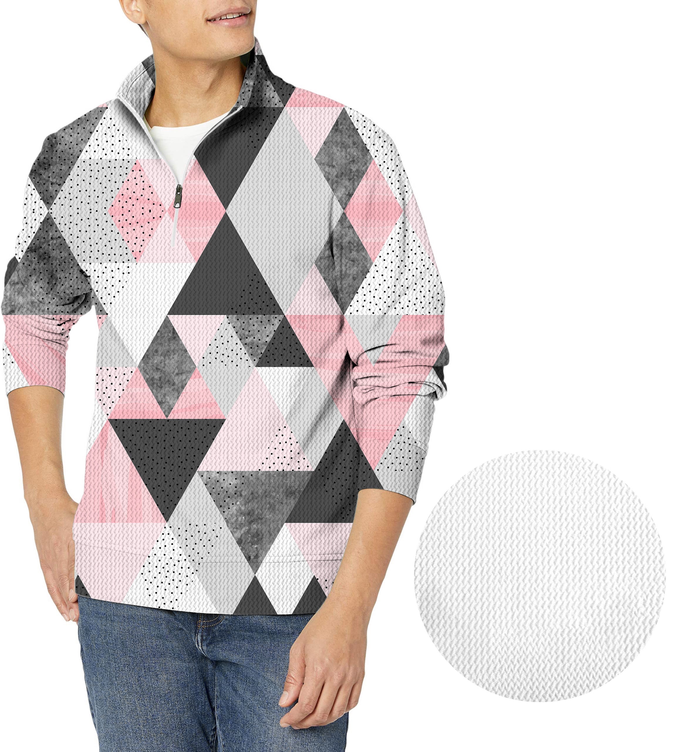 On Par-Men's Golf Waffle Zipper Pullover