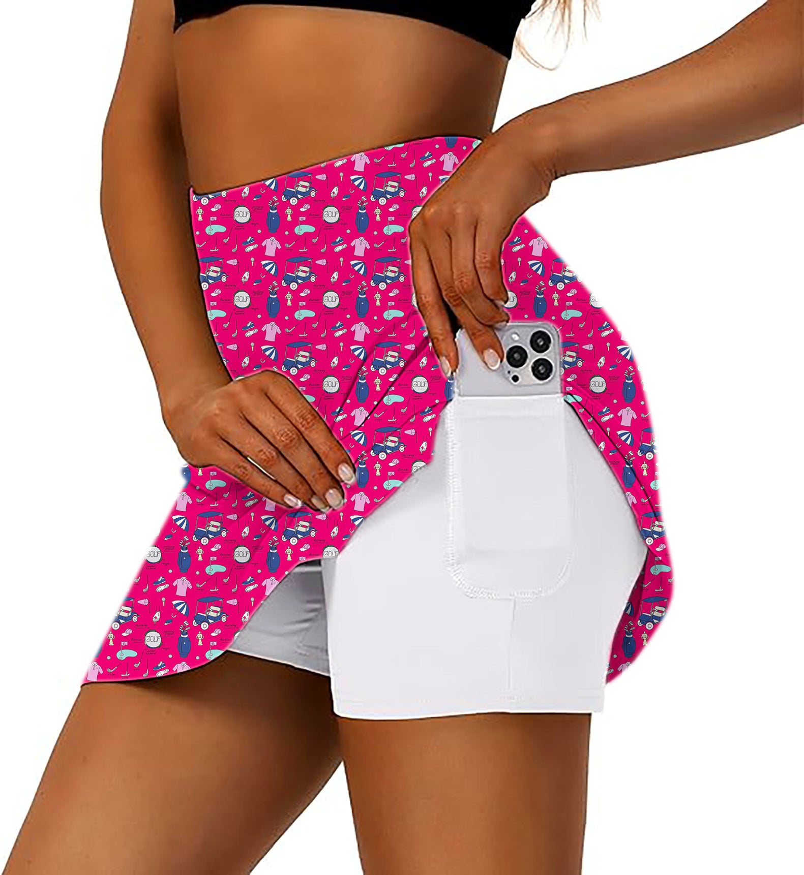 Cart Cruising Women's Athletic Golf Skorts Flared Skirts