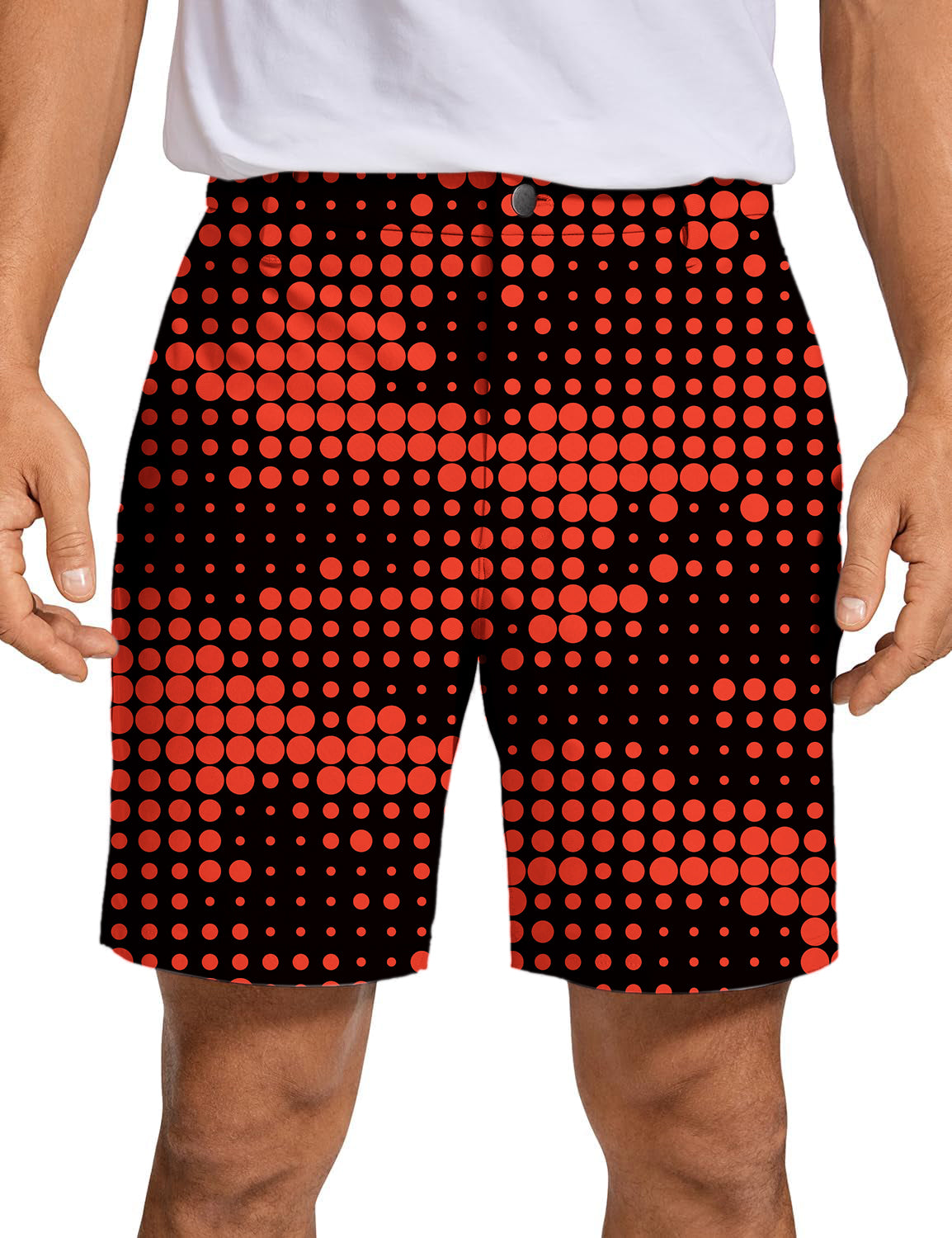 Men's Red origin pixel Golf Shorts