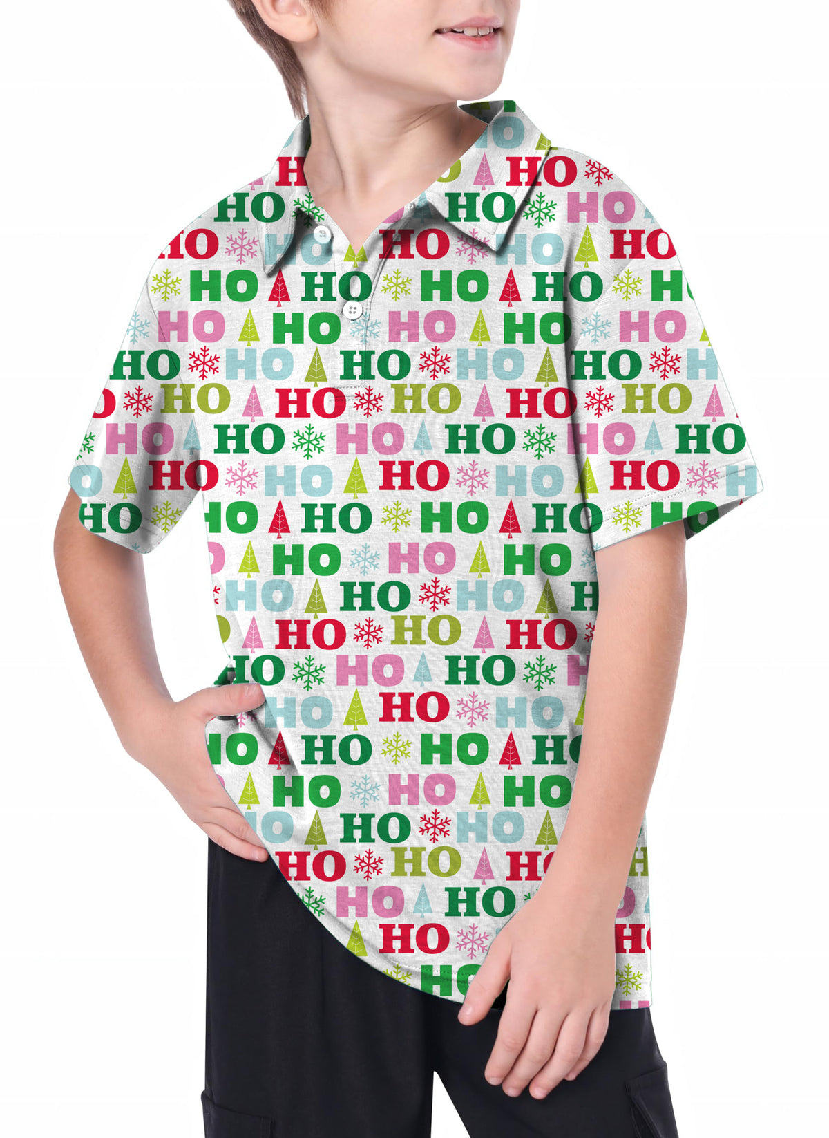 Youth Christmas HO Golf Polo
