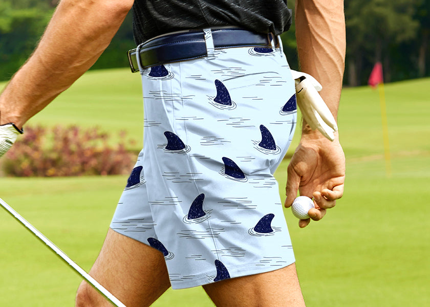 Men What Lies Below Golf Shorts