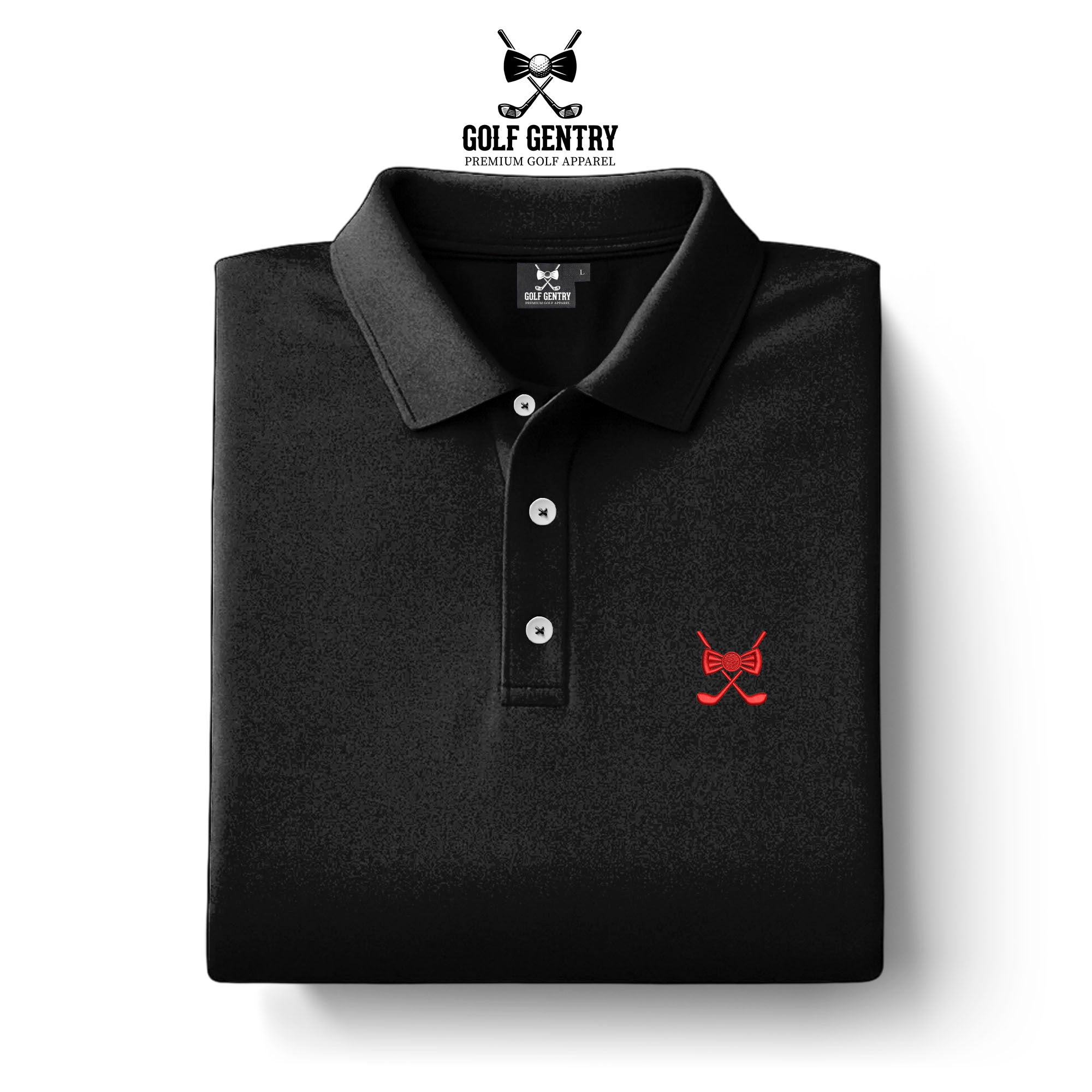 Men's Solid Color Custom Logo Golf Polo