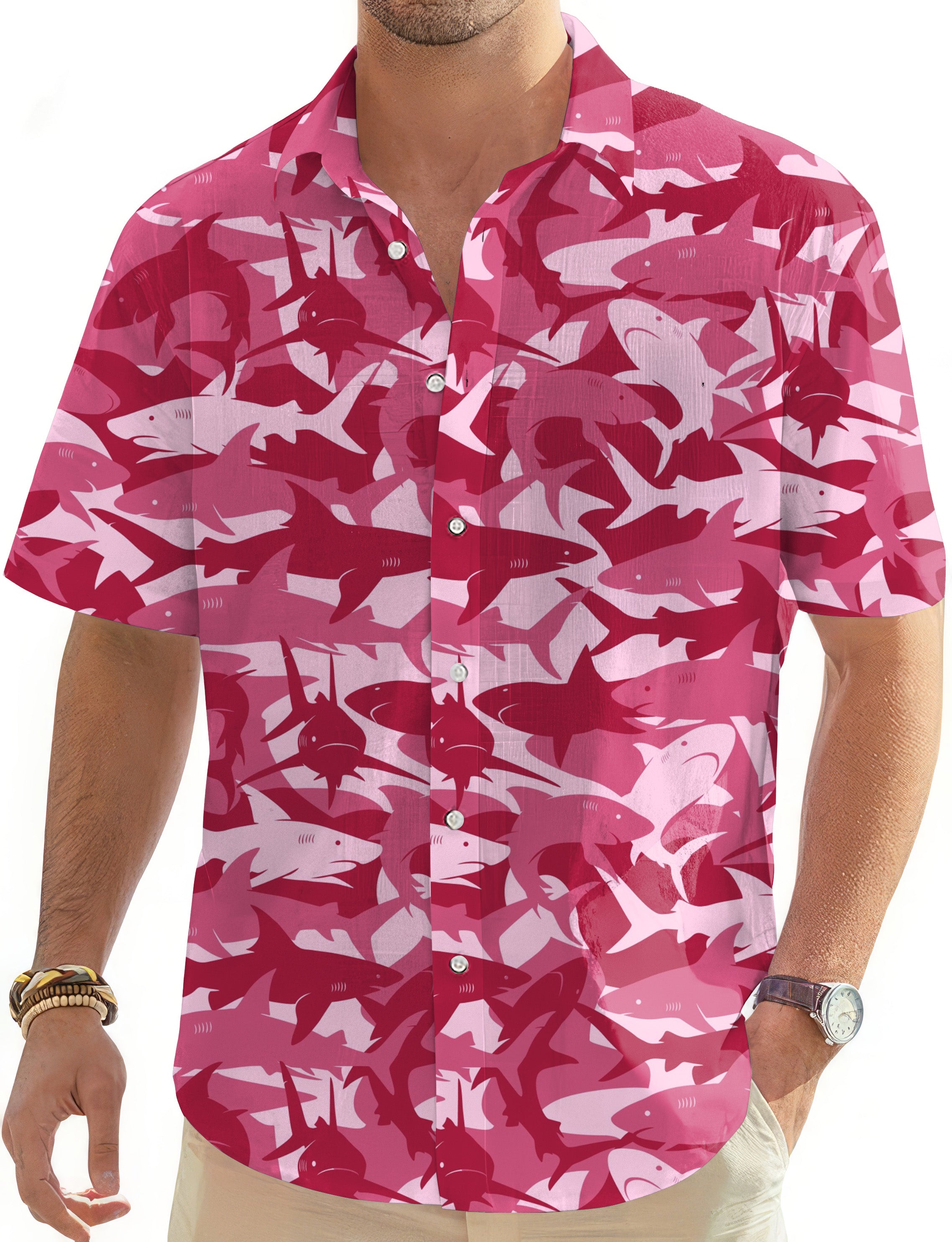 Bait in the Water-Men's Golf Hawaiian Shirts Button Down Shirt
