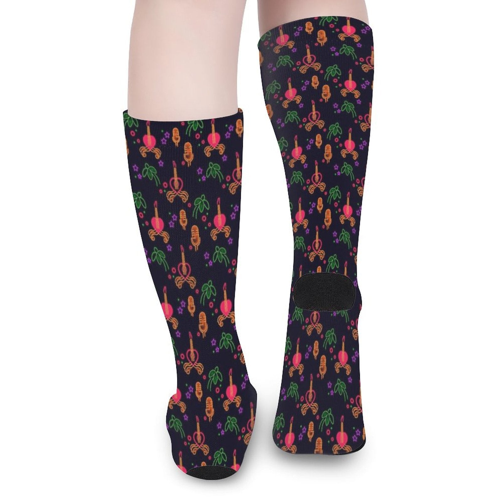 Neon guitar Prined socks Gifts for Men Women