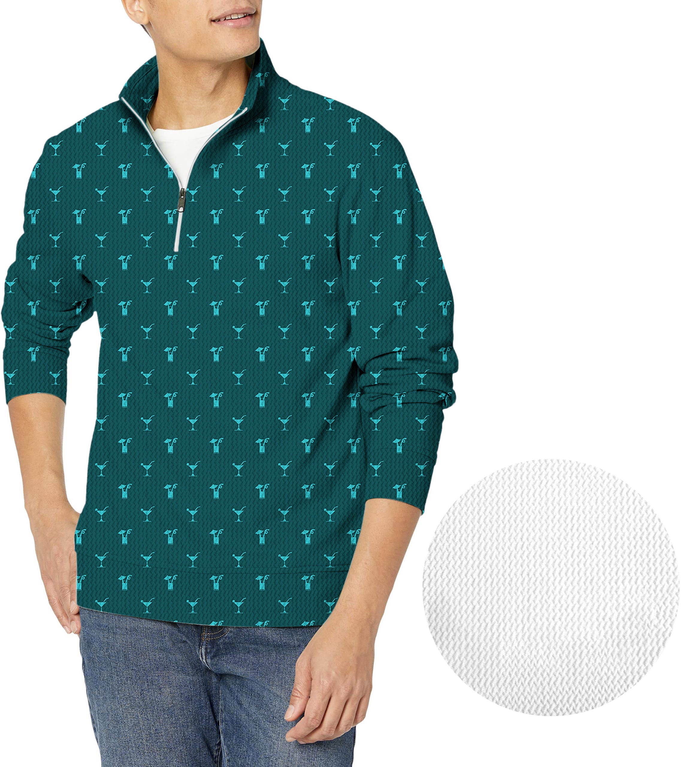 Youth Romantic-Men's Golf Waffle Zipper Pullover