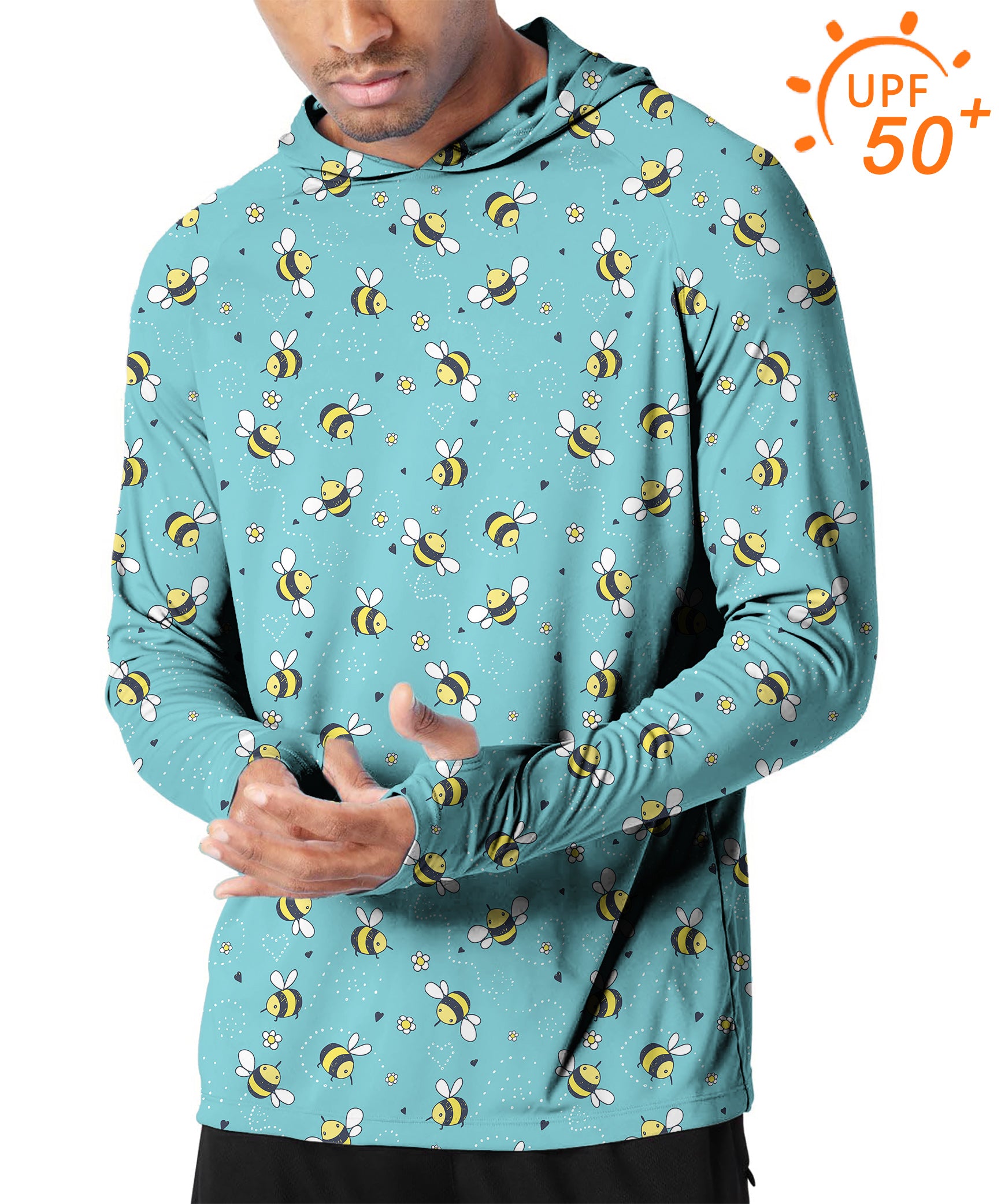 Men's Outdoor Bumble Bee Golf Sun Protection Slim Fit hoodies