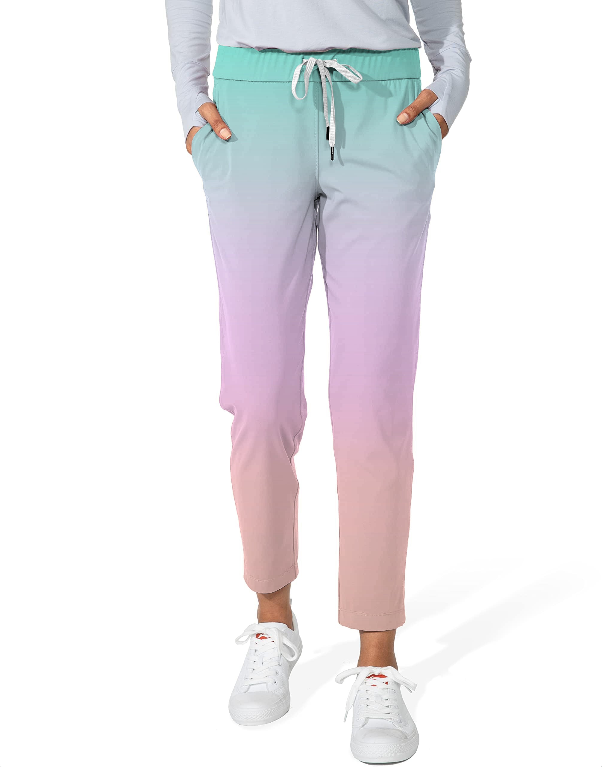 Pink Gradient Women's 7/8 Stretch Ankle Golf Pants