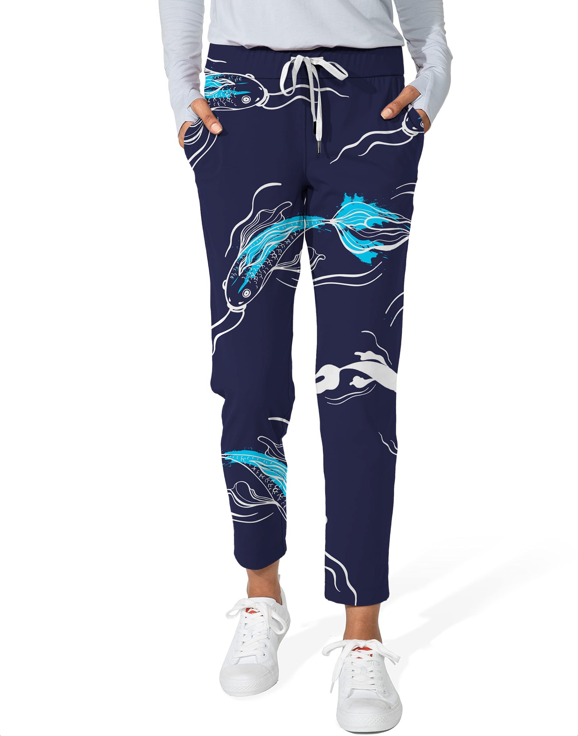 Diamond Accents Fish-Women's 7/8 Stretch Ankle Golf Pants