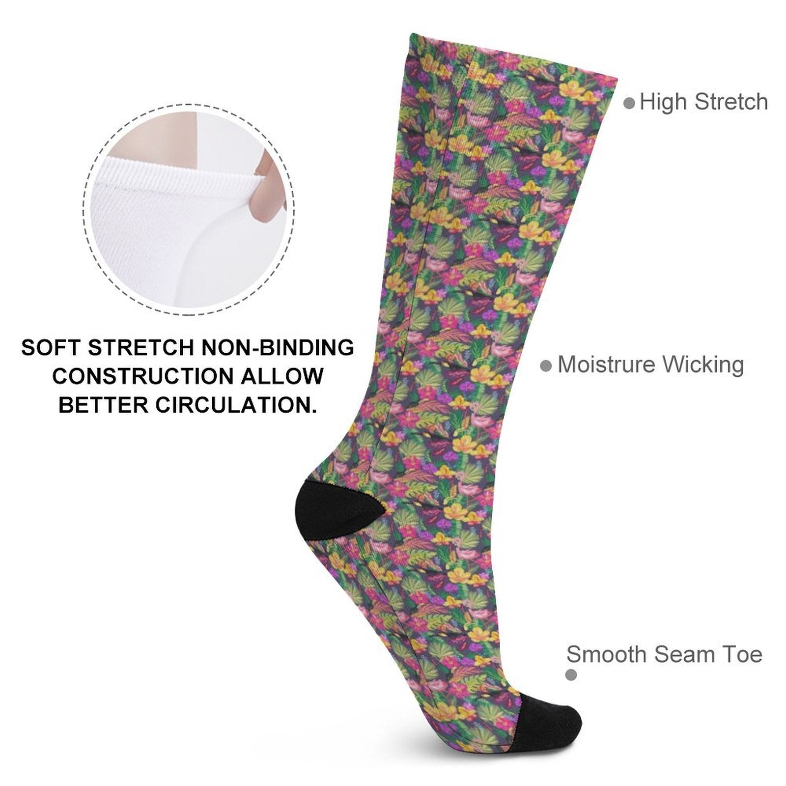Hand drawn flamingo Prined socks Gifts for Men Women