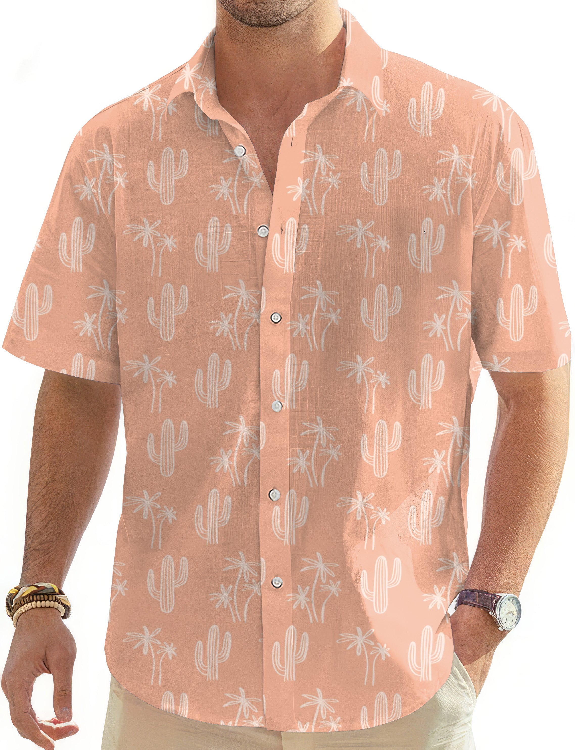 Desert Dweller-Men's Golf Hawaiian Shirts Button Down Shirt